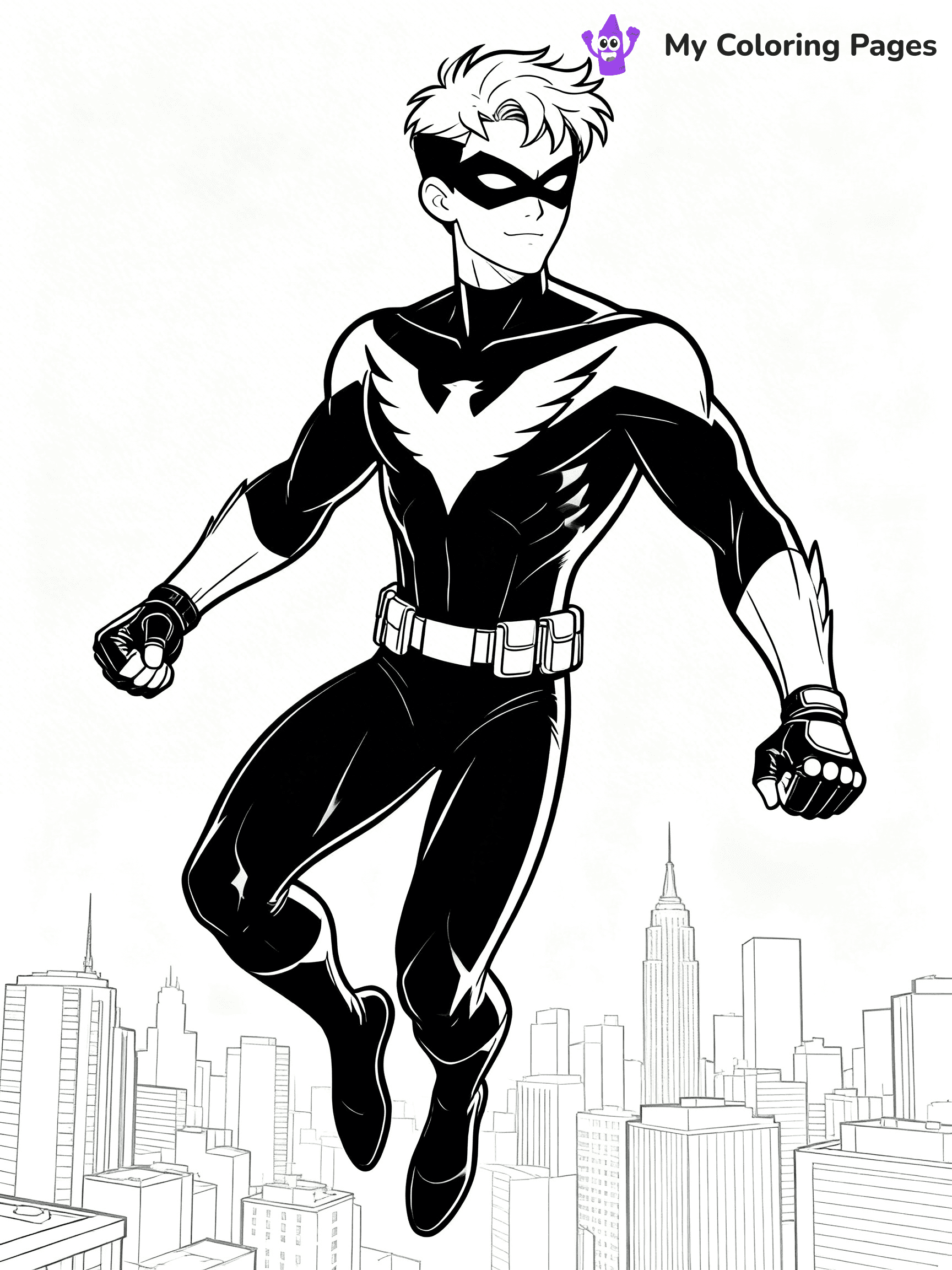 Nightwing Coloring Pages - 1