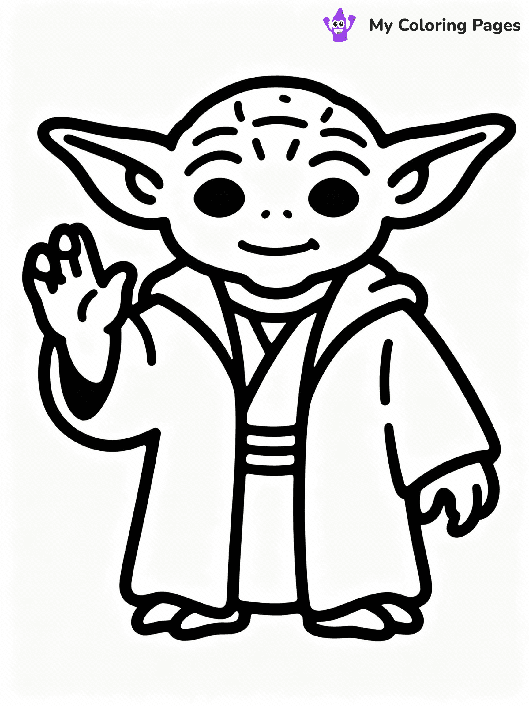 ⚠️ CRITICAL REQUIREMENT - ABSOLUTE BLACK AND WHITE ONLY ⚠️
This MUST be a BLACK AND WHITE line drawing ONLY. NO COLORS whatsoever.
- ONLY pure black lines (#000000) on pure white background (#FFFFFF)
- ABSOLUTELY NO colors, NO shading, NO gradients, NO grayscale
- If there are ANY colors in the output, the image is REJECTED
- This is a COLORING PAGE - meant to be COLORED IN by children
- The output must be UNCOLORED line art ready for coloring
⚠️ SUBJECT TO DRAW: Yoda from Star Wars in classic Star Wars style, using Force, hand raised, ears prominent, wise expression
(REMEMBER: Output must be BLACK AND WHITE line art only, NOT colored!)
# COLORING PAGE: BLACK OUTLINES ONLY - WHITE BACKGROUND MANDATORY
Create a **coloring book page** using EXACTLY two values: black lines, white space.
## NON-NEGOTIABLE BINARY RULES
- **ONLY #000000 (black) and #FFFFFF (white)** - NO other values exist
- **EVERY PIXEL = BLACK OR WHITE** - no gray/shading/antialiasing
- **WHITE BACKGROUND MANDATORY** - entire canvas stays white
- **ALL SHAPES HOLLOW** - everything is empty outlines waiting to be colored
- **FORBIDDEN:** fills, shading, gradients, patterns, textures, colors
- **NO SOLID REGIONS** - if it's not a thin line, it's wrong
## Universal Line Standards
- Black outlines ONLY - thin, uniform weight
- Every shape completely empty inside
- Closed contours suitable for coloring
- Simple flat illustration - zero depth/3D/realism
- **Style:** Whimsical Doodle Art Alley - rounded, friendly outlines (unless specified)
## Everything = Outline Only
- Characters/animals: hollow shapes
- Objects/clothing: empty contours
- Backgrounds/scenery: line work only
- Natural elements: outlined forms
- Dark/night areas: don't exist (use outlined symbols)
- Textures/patterns: convert to simple lines
## The Test
Can a child color EVERY white space with crayons? If any area is pre-filled/shaded/gray or colored in, it FAILS. Every shape must be waiting to receive color.
**FINAL OUTPUT**: Binary coloring page. Black lines define shapes. White spaces ready for coloring. Nothing else exists. No exceptions. Print-ready.
⚠️ FINAL REMINDER: Draw the subject "Yoda from Star Wars in classic Star Wars style, using Force, hand raised, ears prominent, wise expression" as BLACK AND WHITE line art. Zero colors in output.