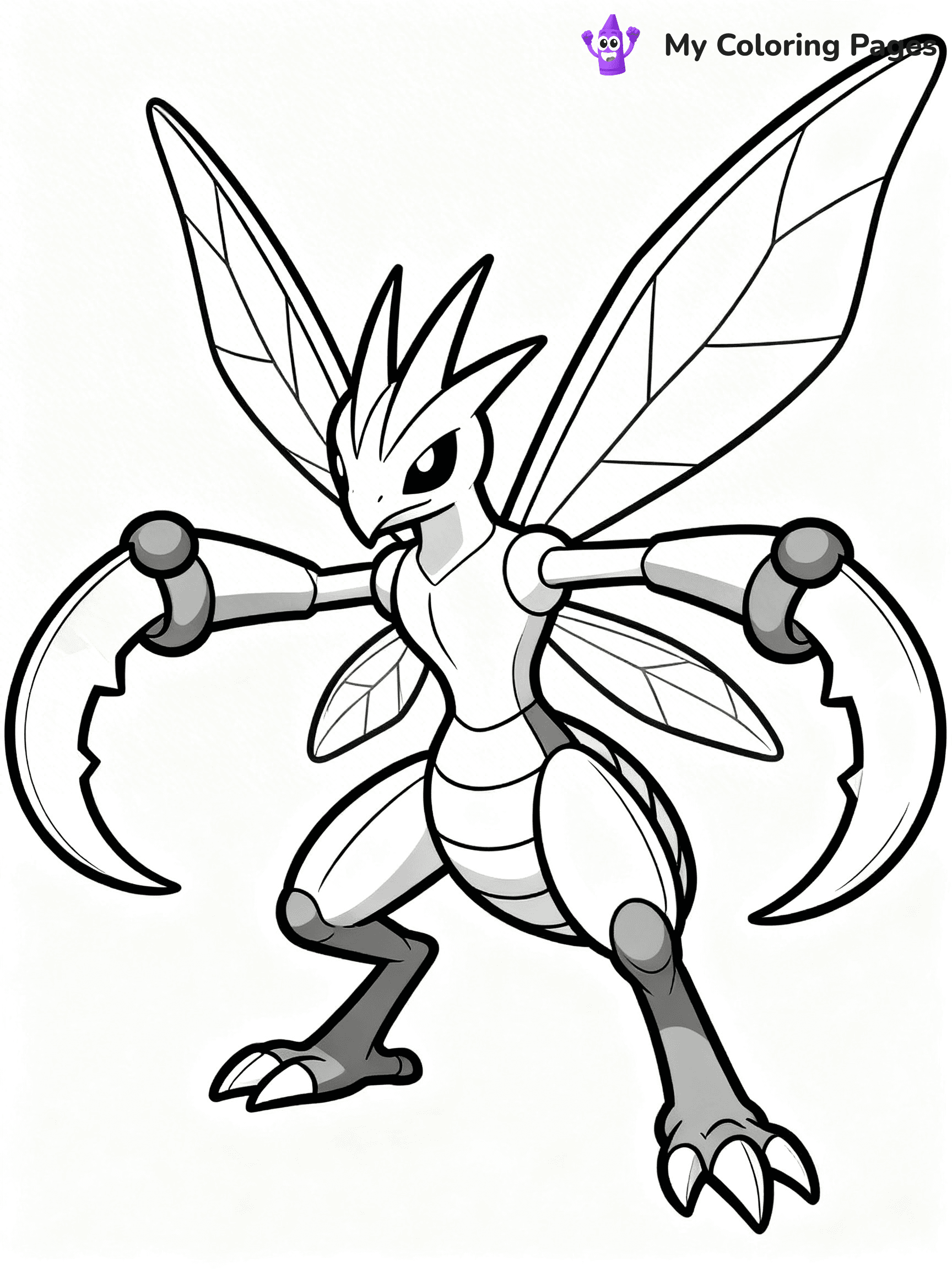 Scyther Coloring Pages - 12