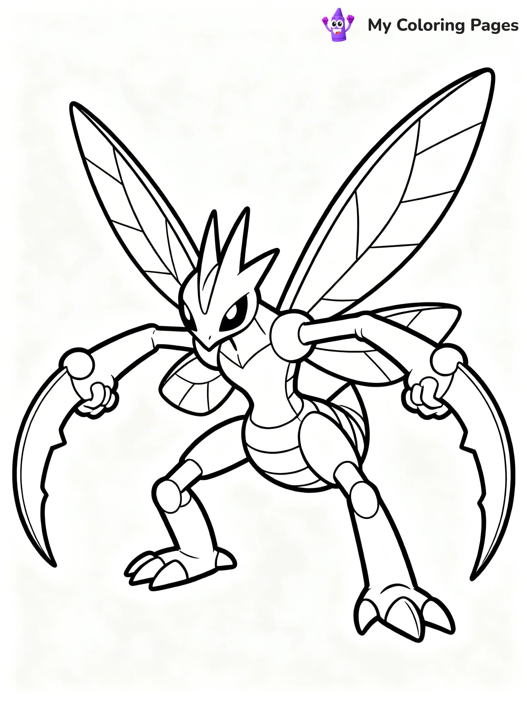 Scyther Coloring Pages - 11