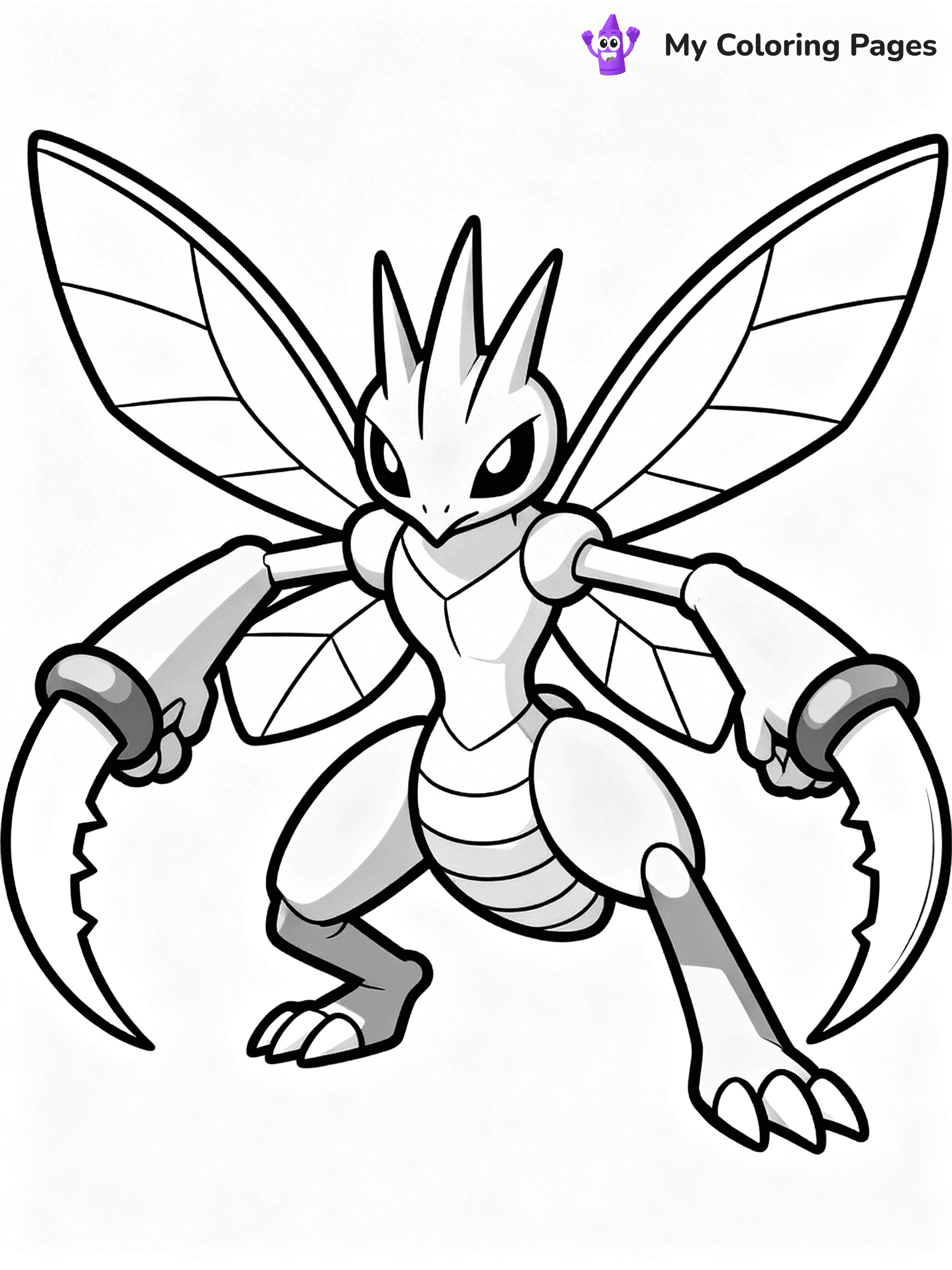 Scyther Coloring Pages - 10