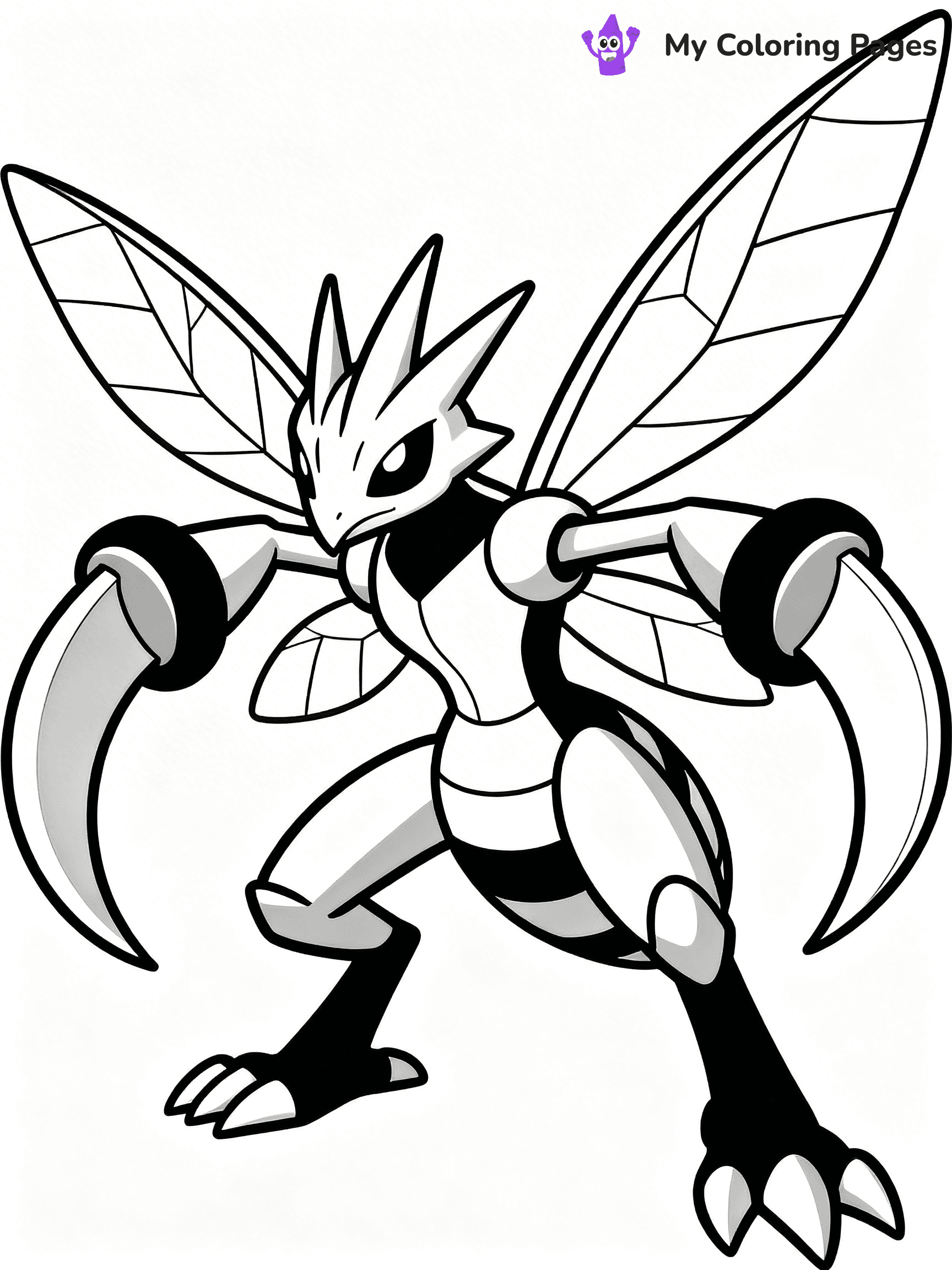 Scyther Coloring Pages - 3