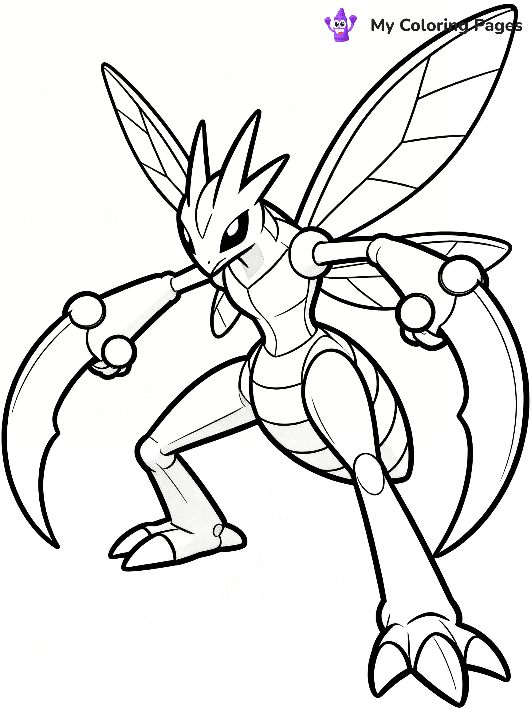 Scyther Coloring Pages - 1
