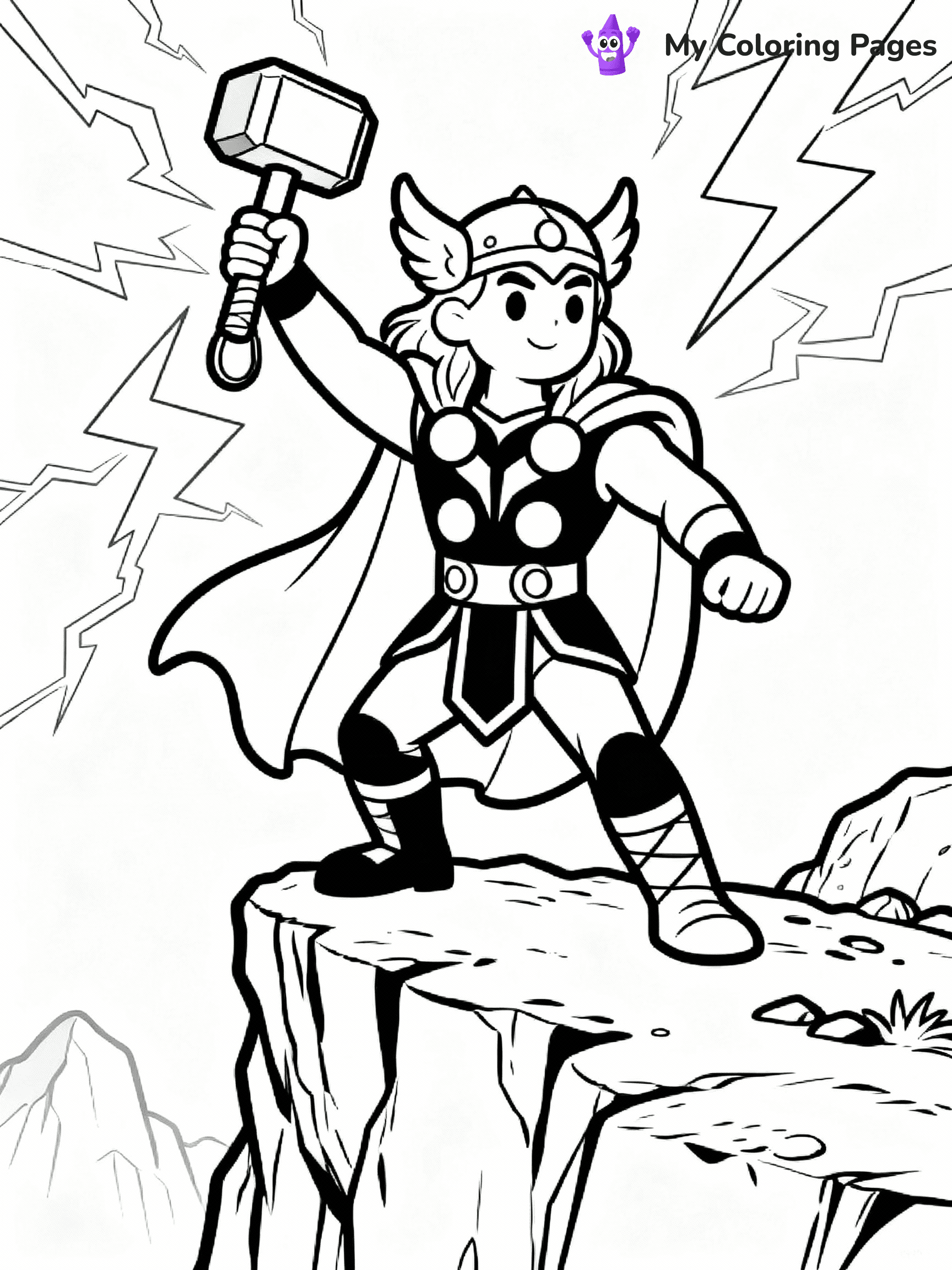 Thor Coloring Pages - 2