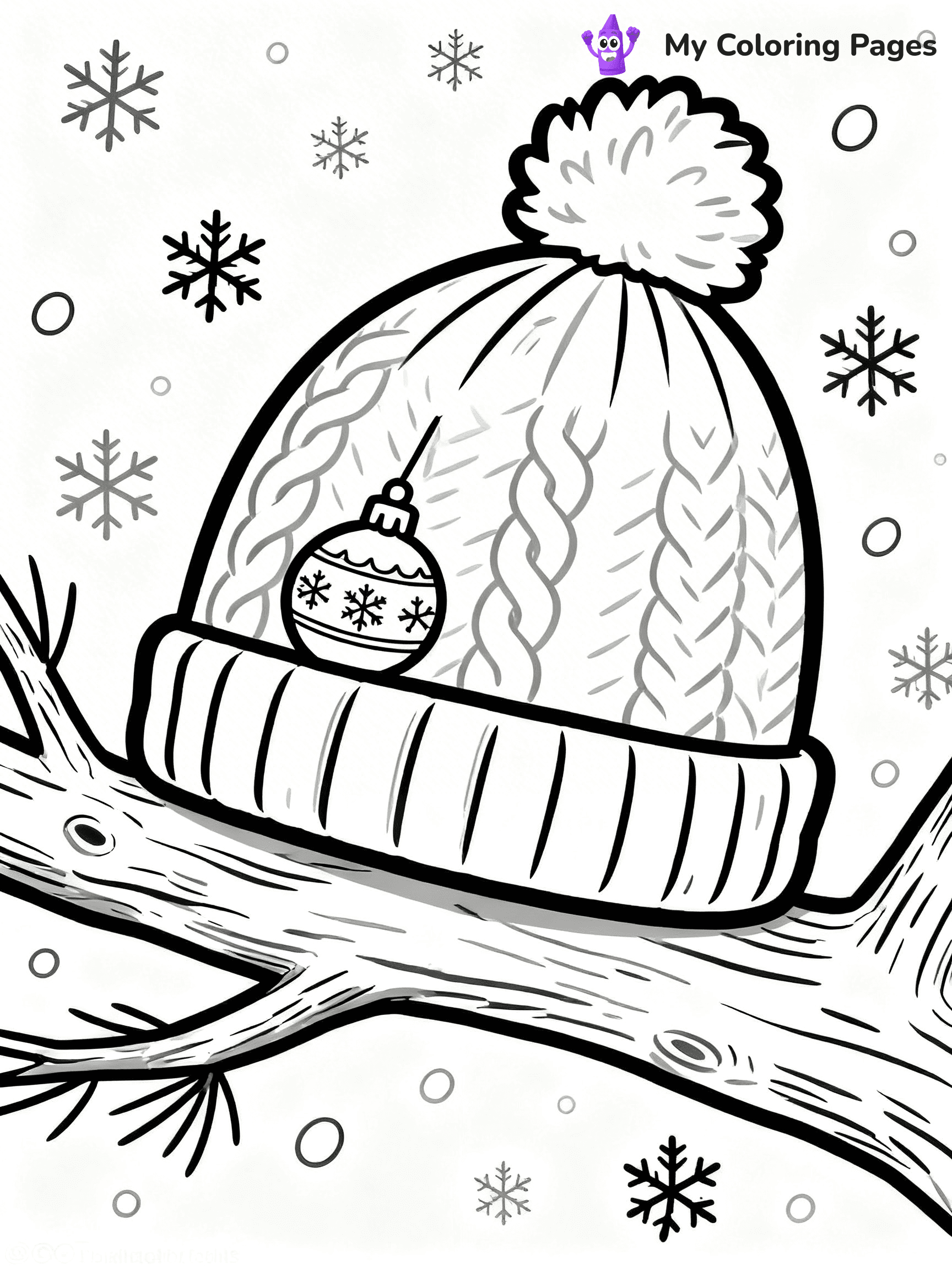 Winter Hat Coloring Pages - 18
