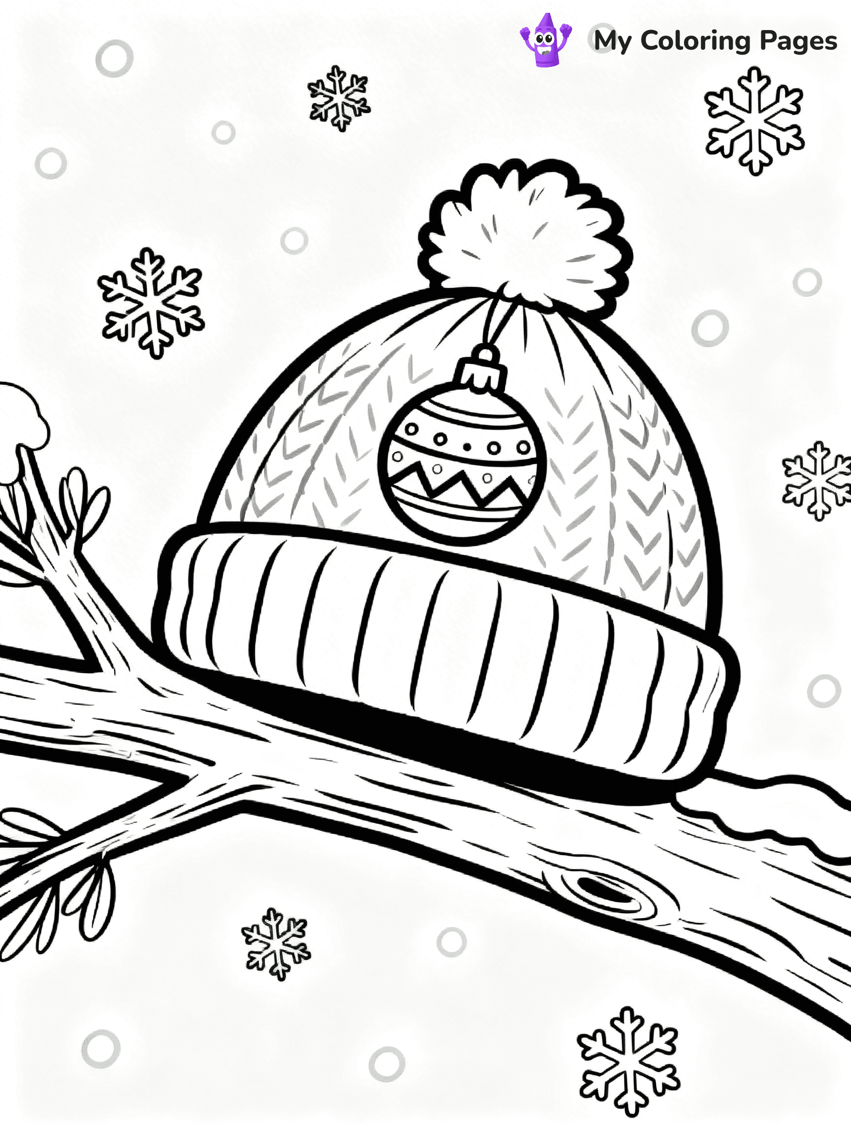 Winter Hat Coloring Pages - 17