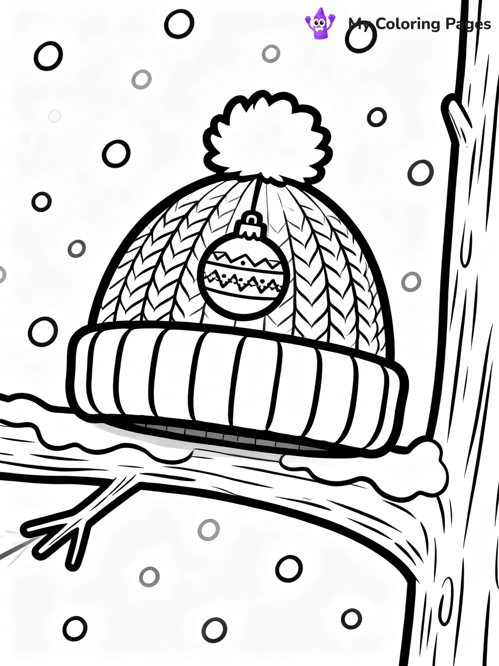 Winter Hat Coloring Pages - 12