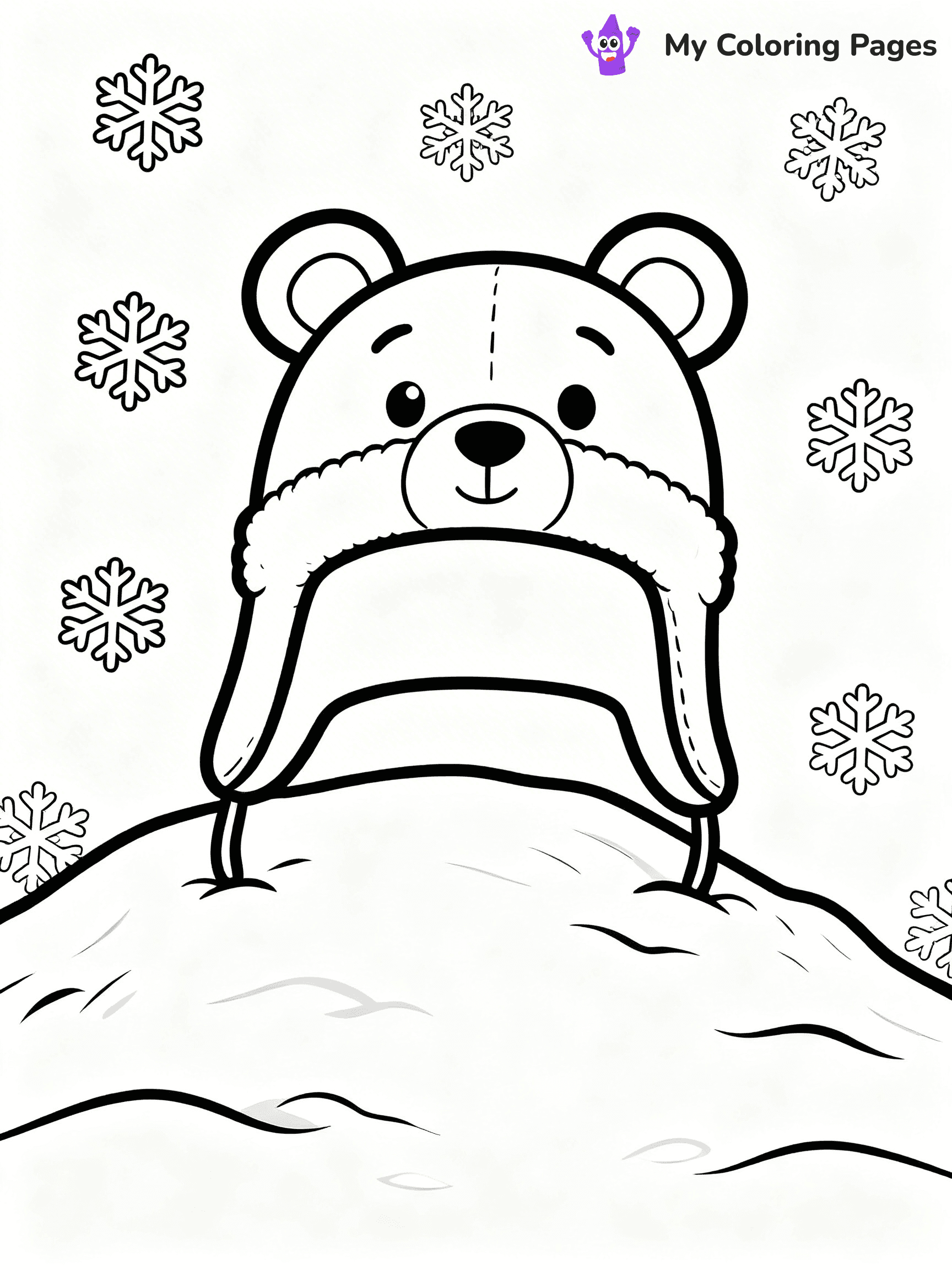 Winter Hat Coloring Pages - 6