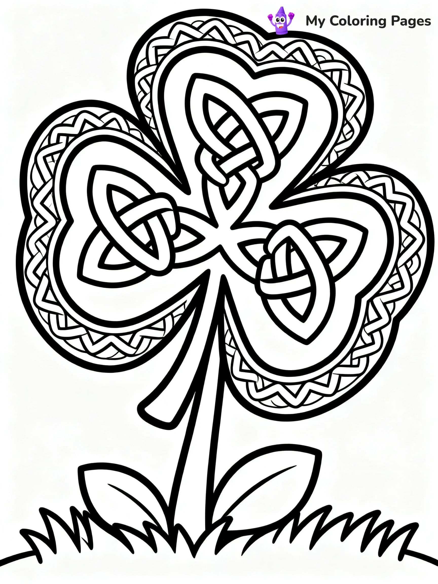 Shamrock Coloring Pages For Adults - 24