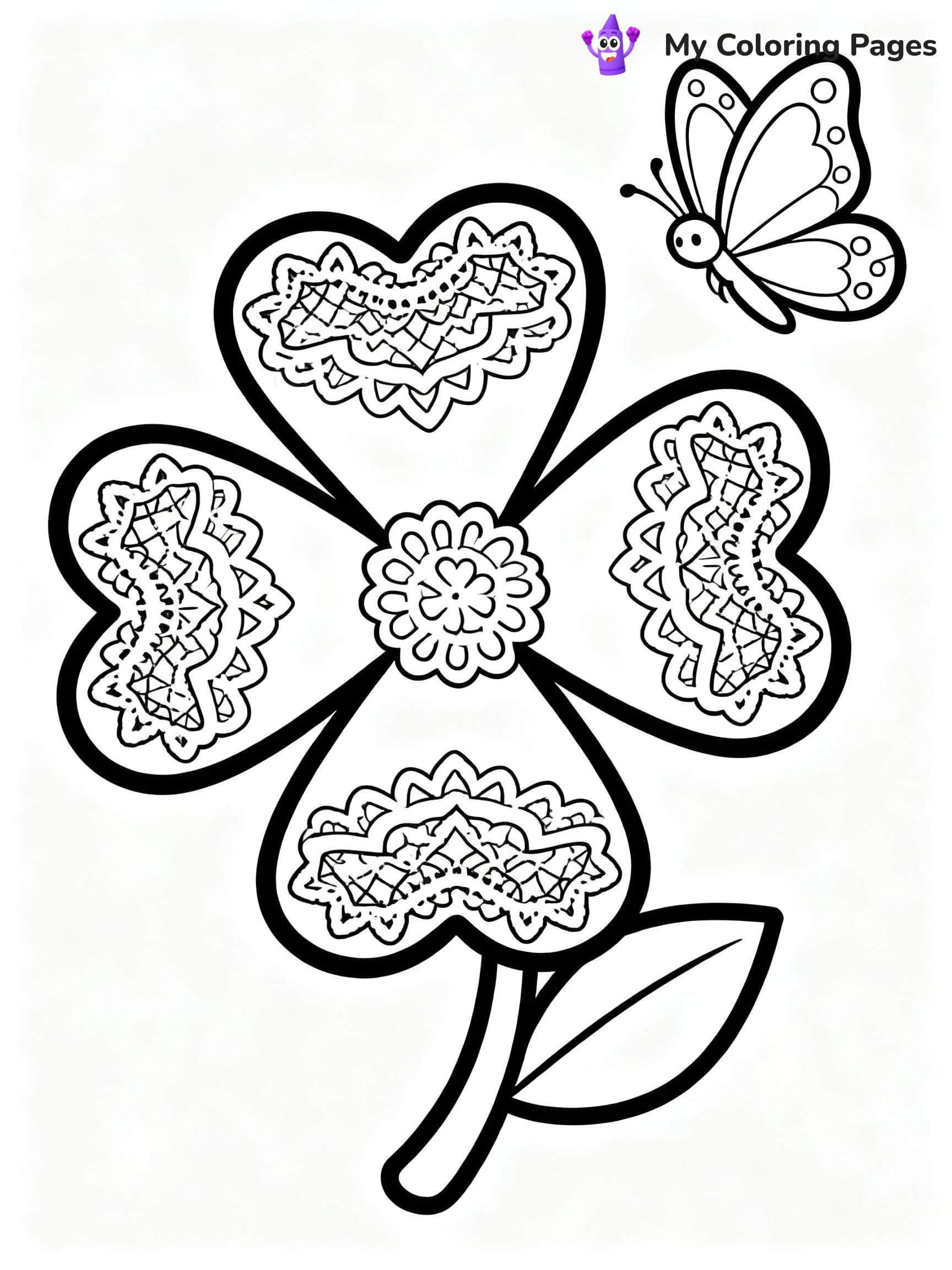 Shamrock Coloring Pages For Adults - 23