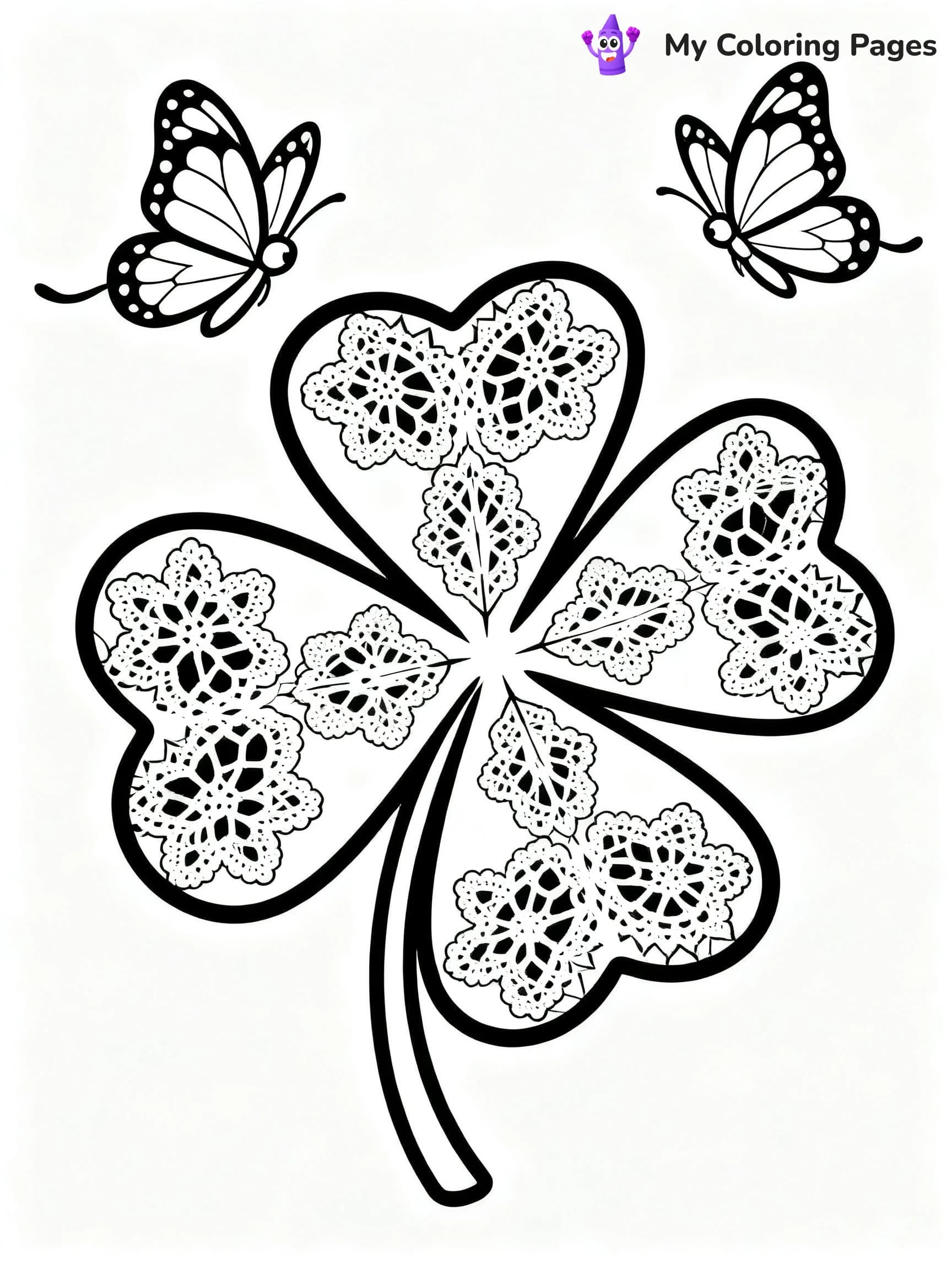 Shamrock Coloring Pages For Adults - 21