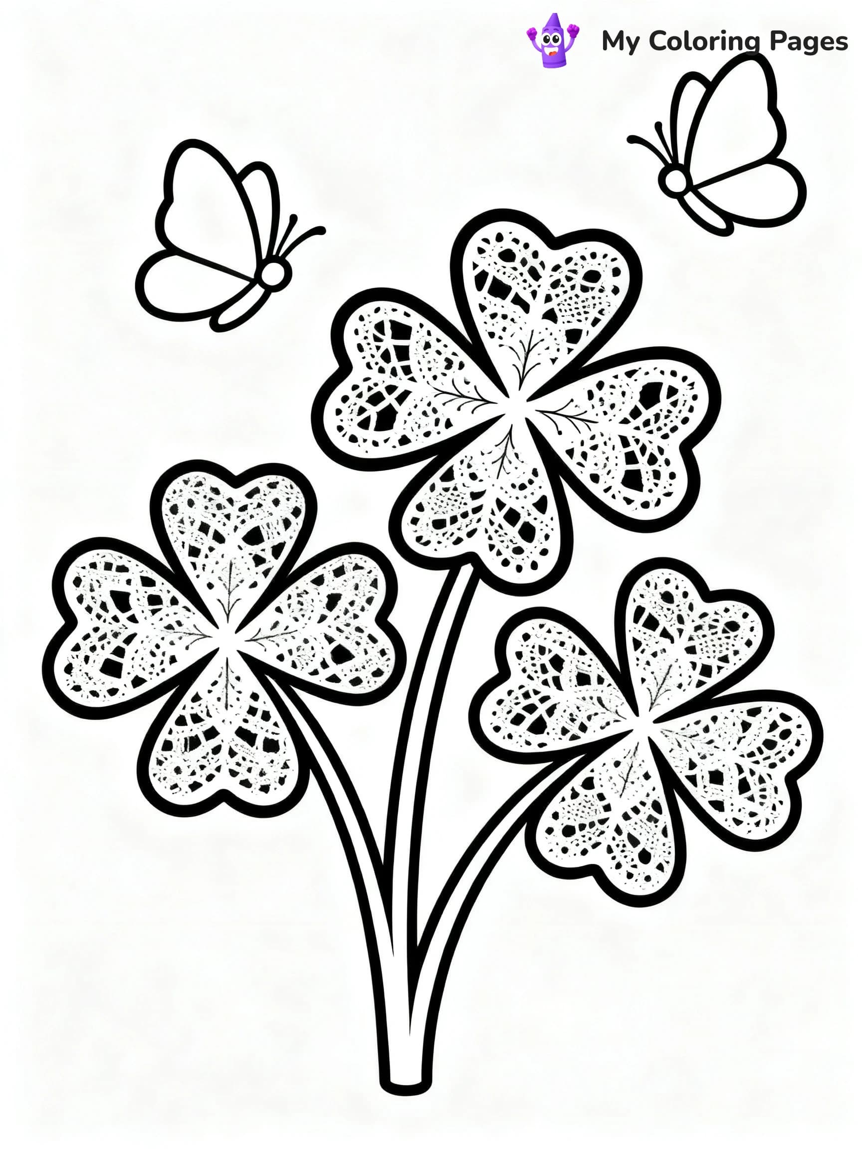 Shamrock Coloring Pages For Adults - 17