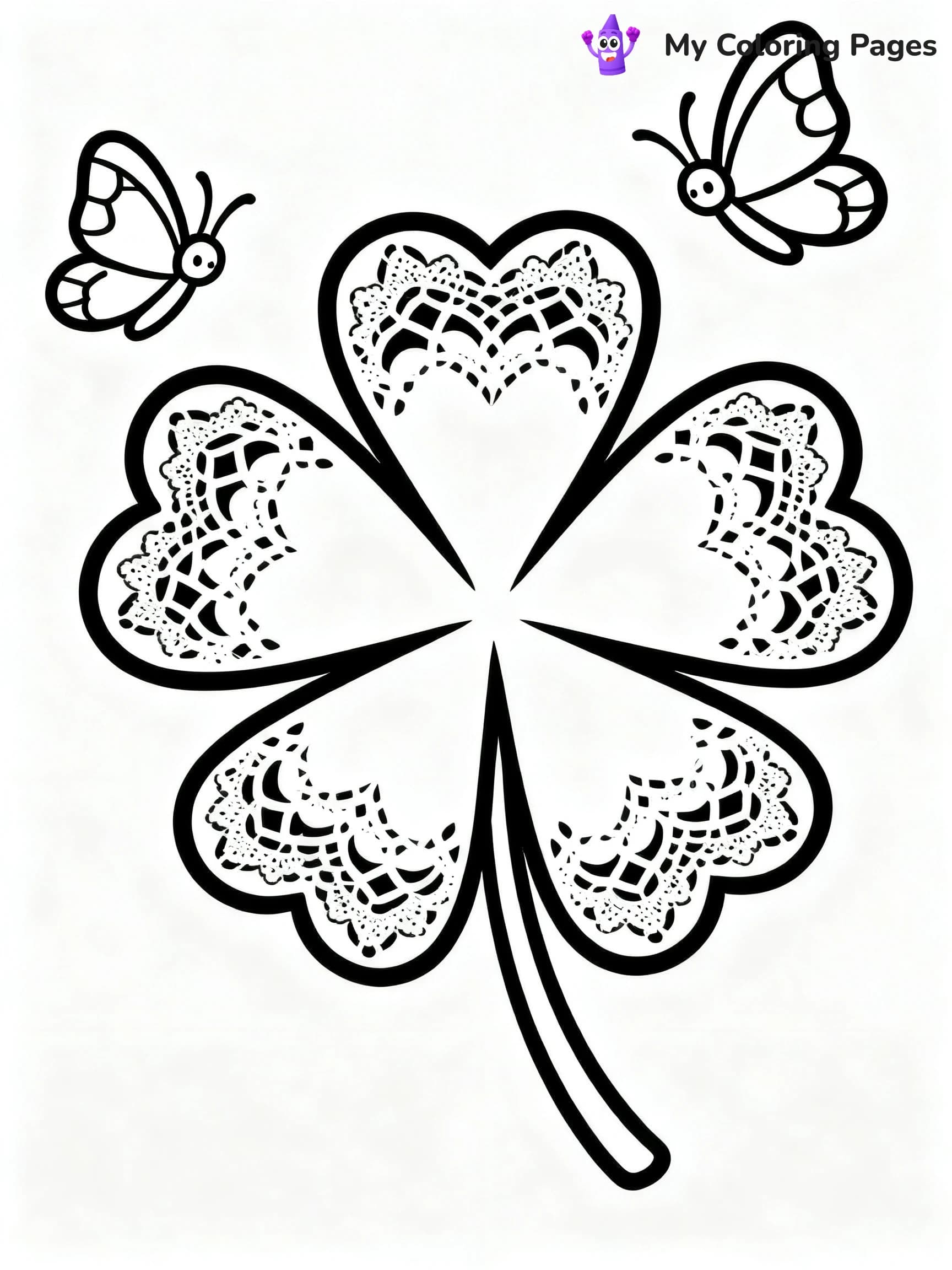 Shamrock Coloring Pages For Adults - 15