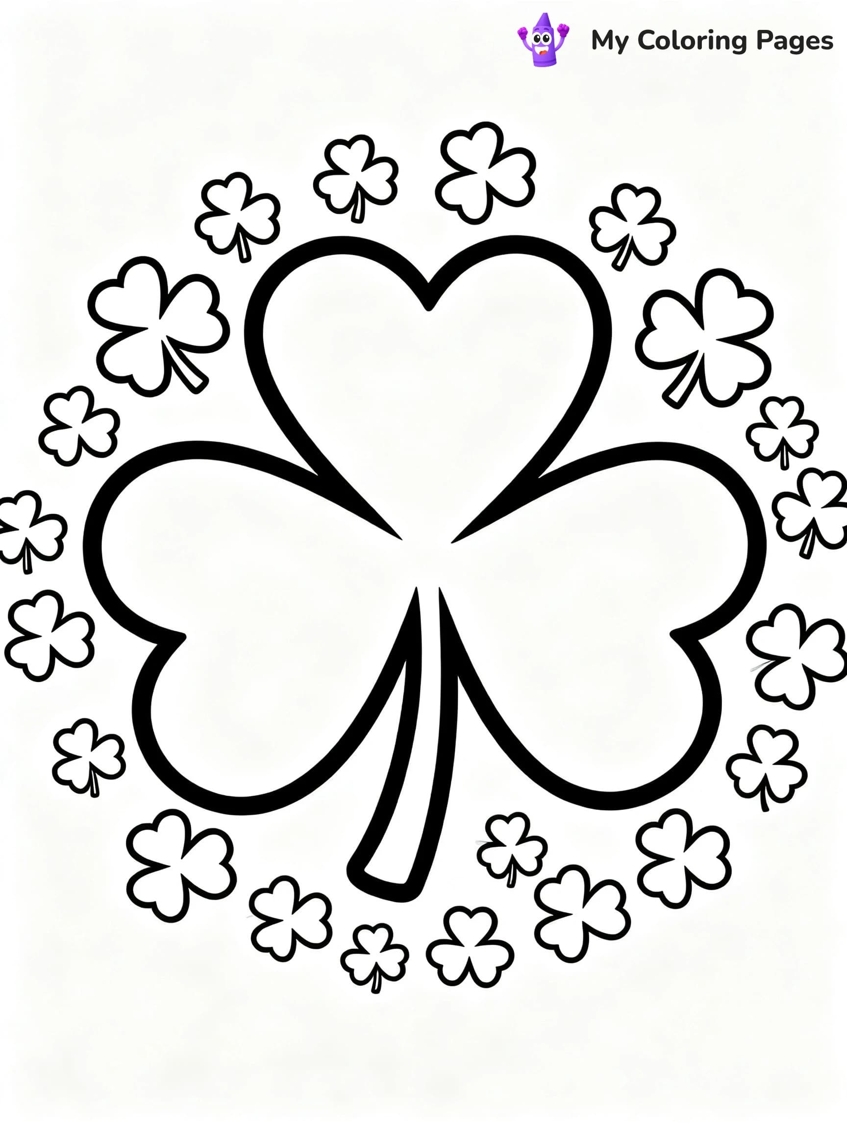 Shamrock Coloring Pages For Adults - 1
