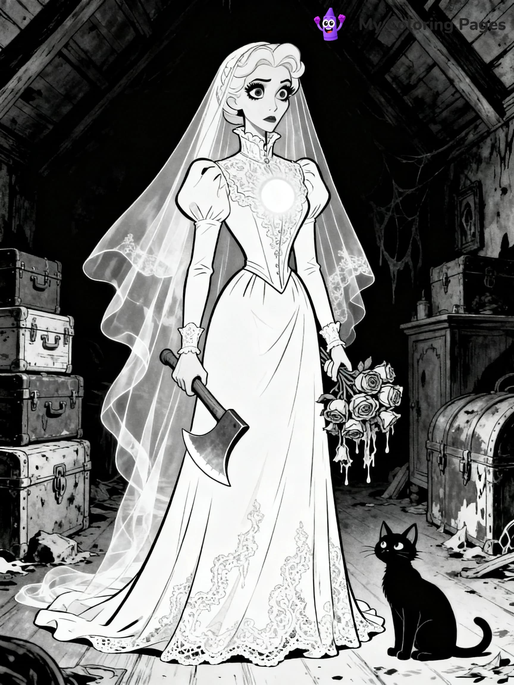 Disney Haunted Mansion Coloring Pages - 1