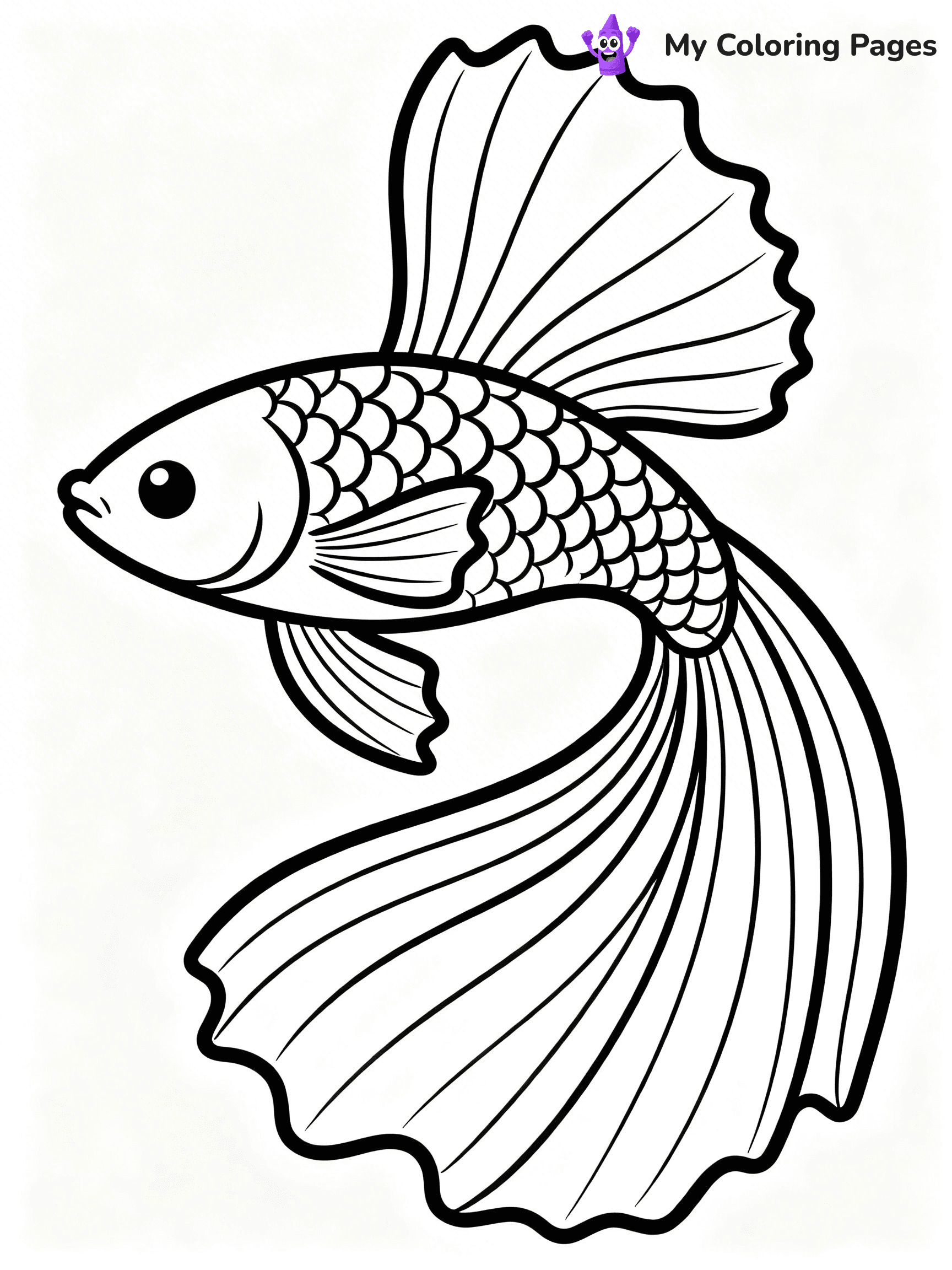 Betta Fish Coloring Pages - 10