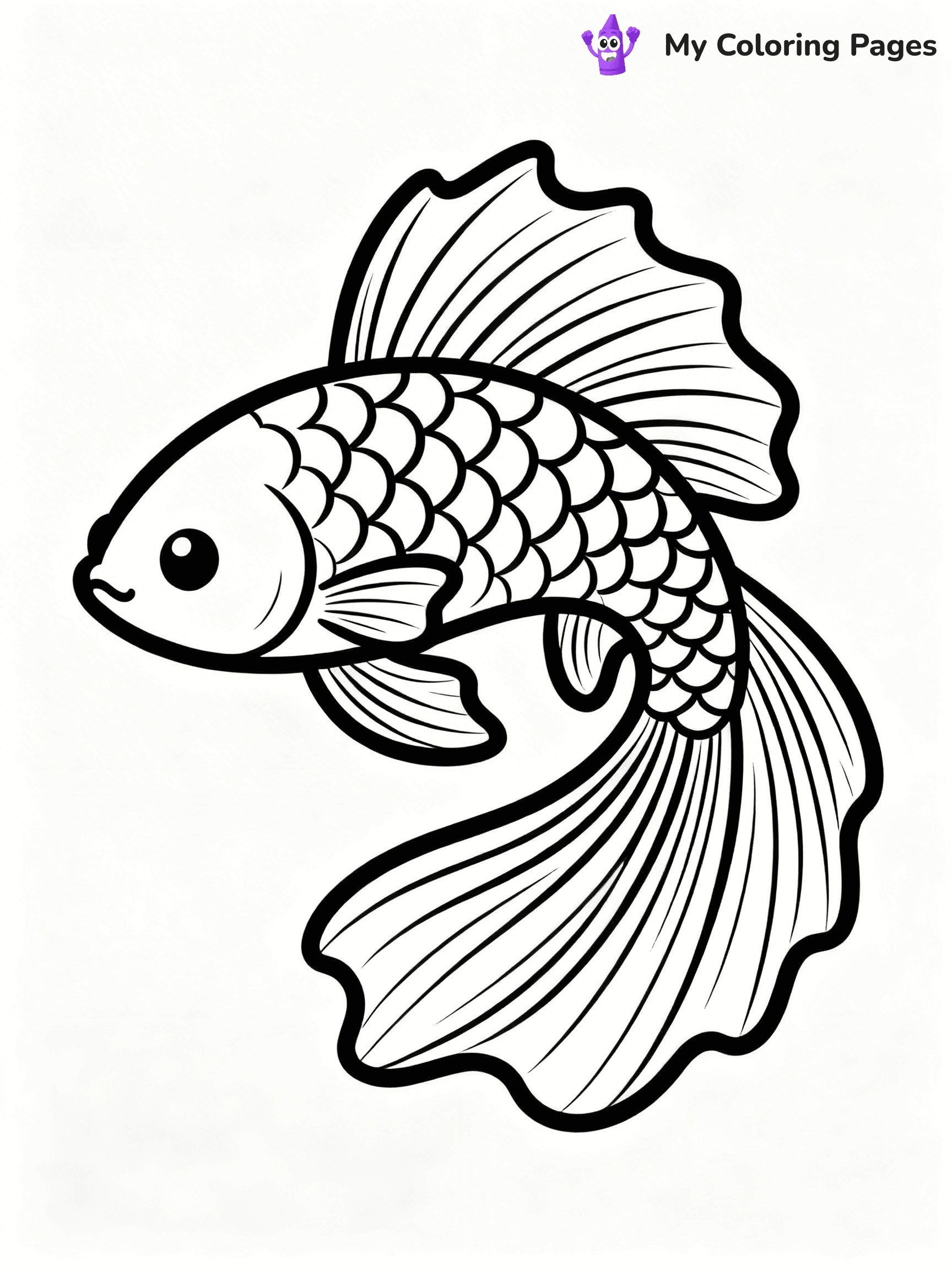 Betta Fish Coloring Pages - 9