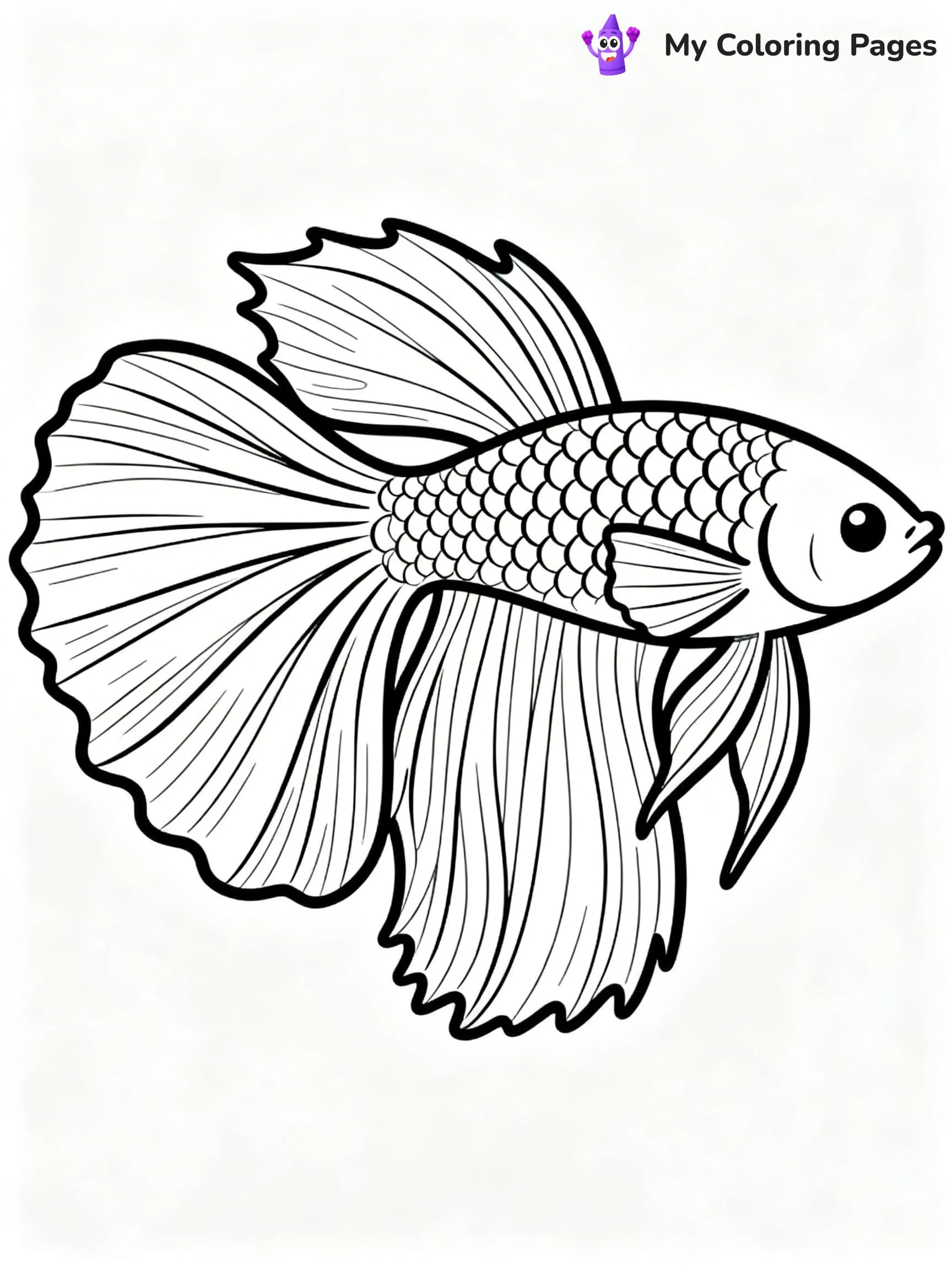 Betta Fish Coloring Pages - 8