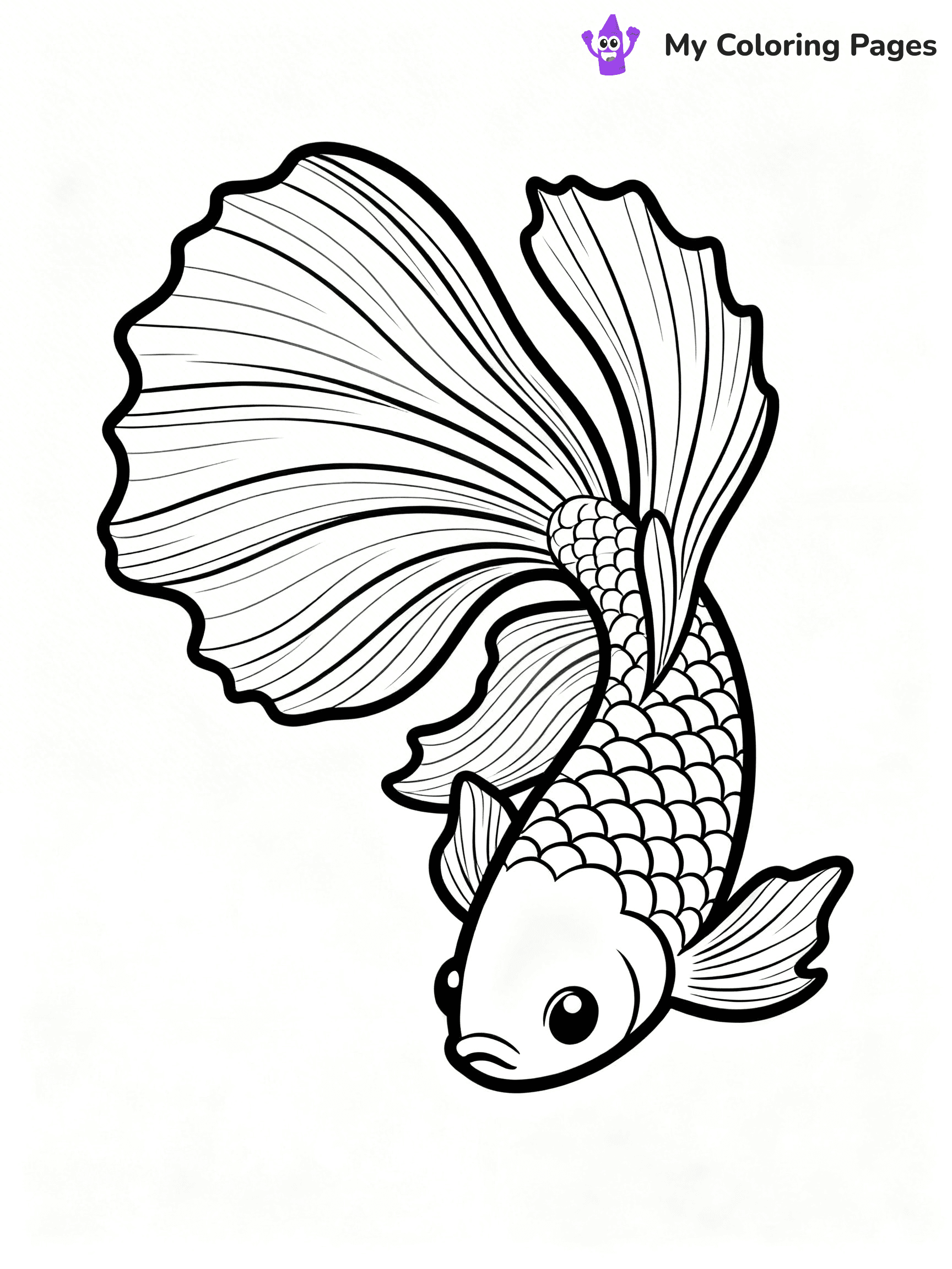 Betta Fish Coloring Pages - 7