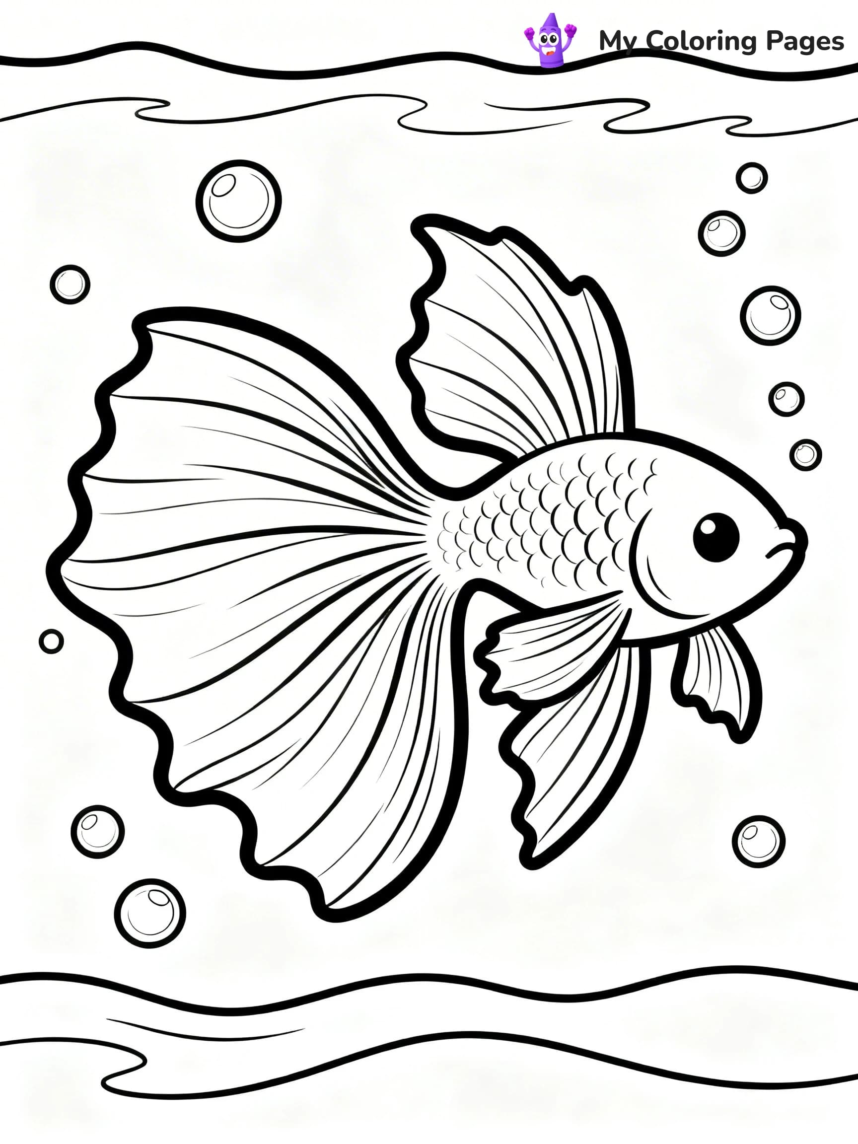 Betta Fish Coloring Pages - 5