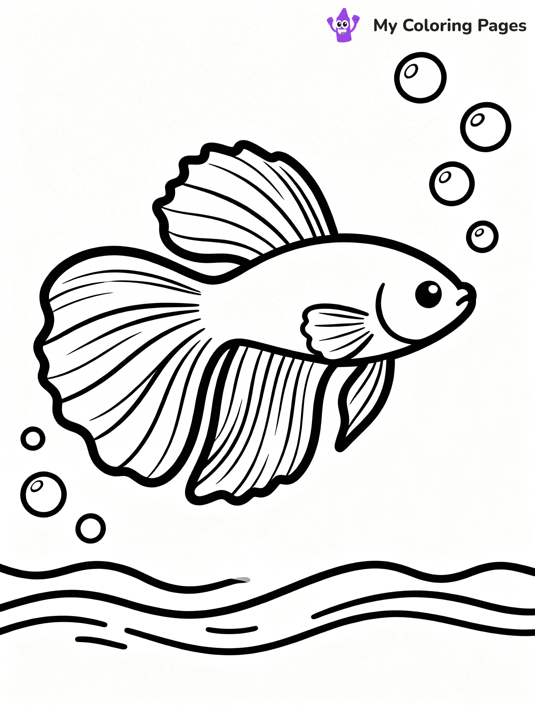Betta Fish Coloring Pages - 2