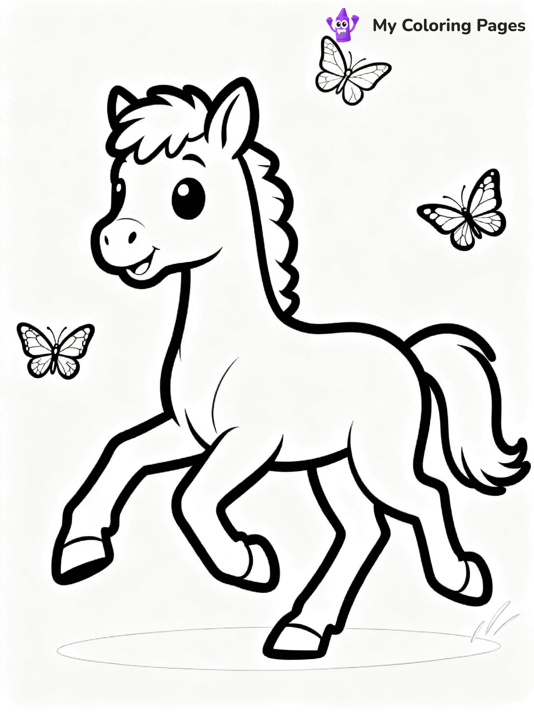 Cute Baby Horse Coloring Pages - 46