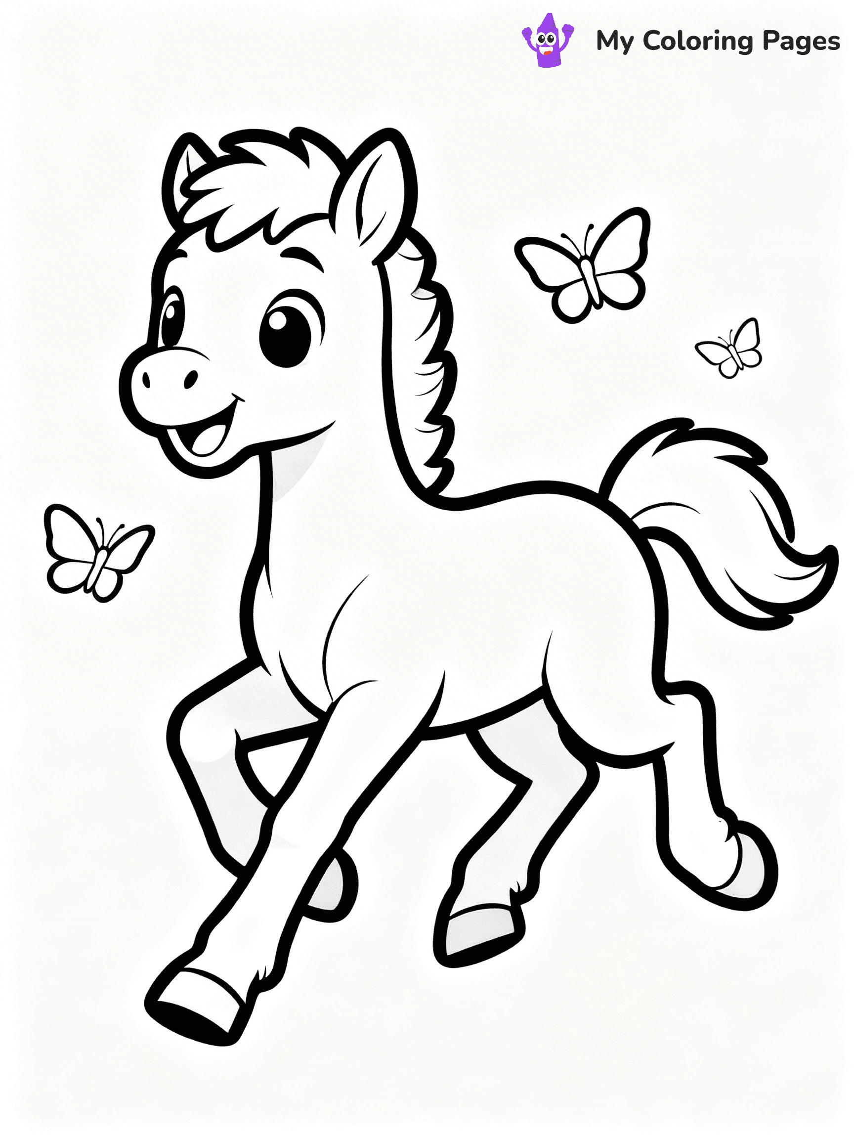 Cute Baby Horse Coloring Pages - 45