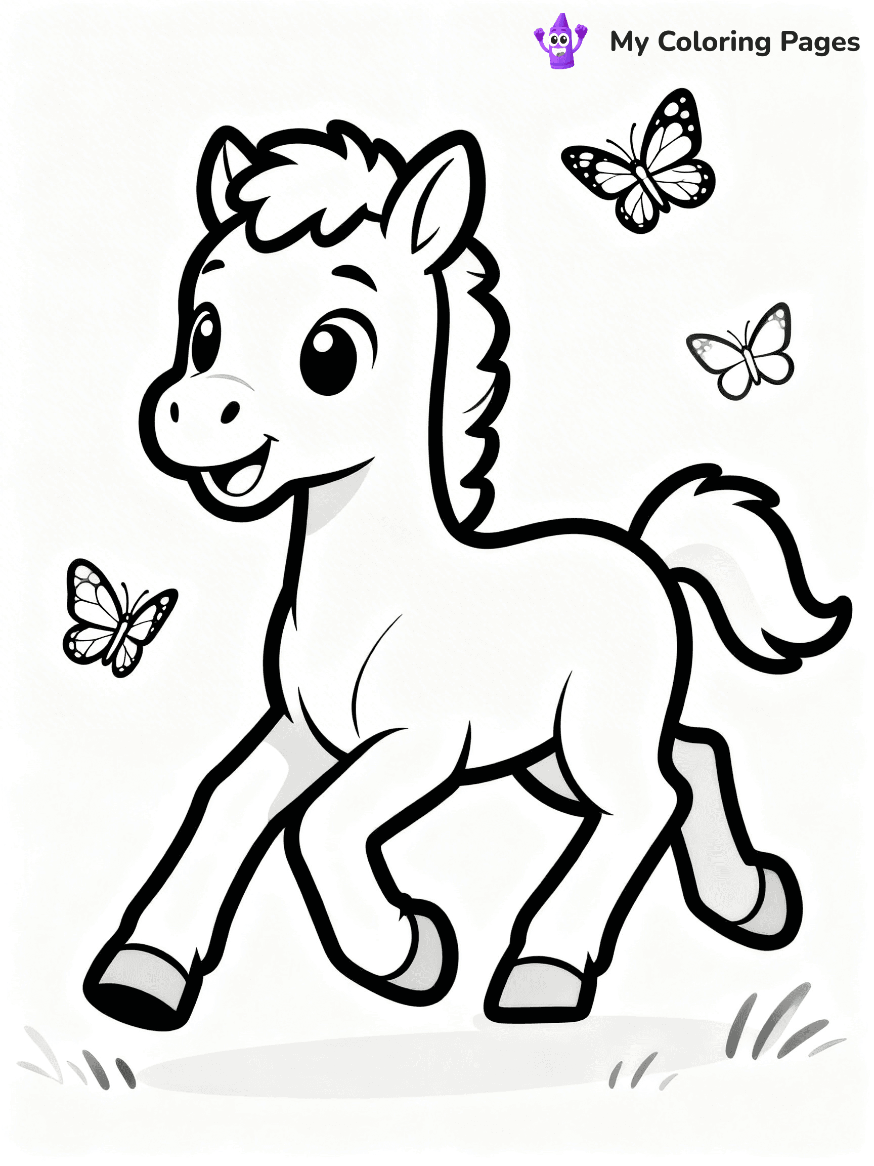 Cute Baby Horse Coloring Pages - 44