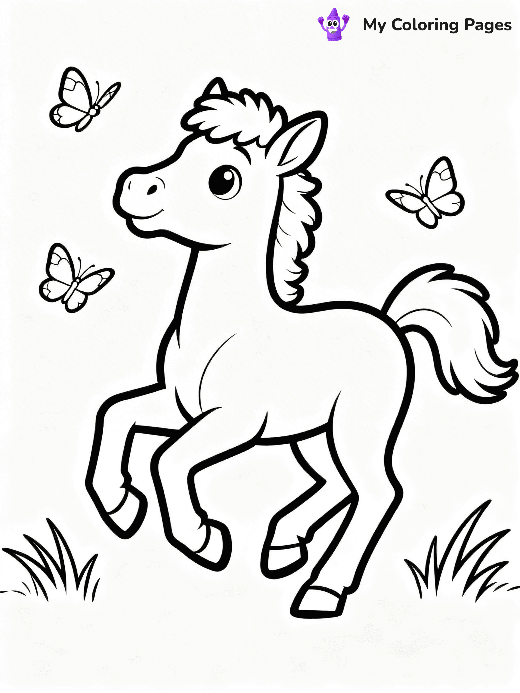 Cute Baby Horse Coloring Pages - 42