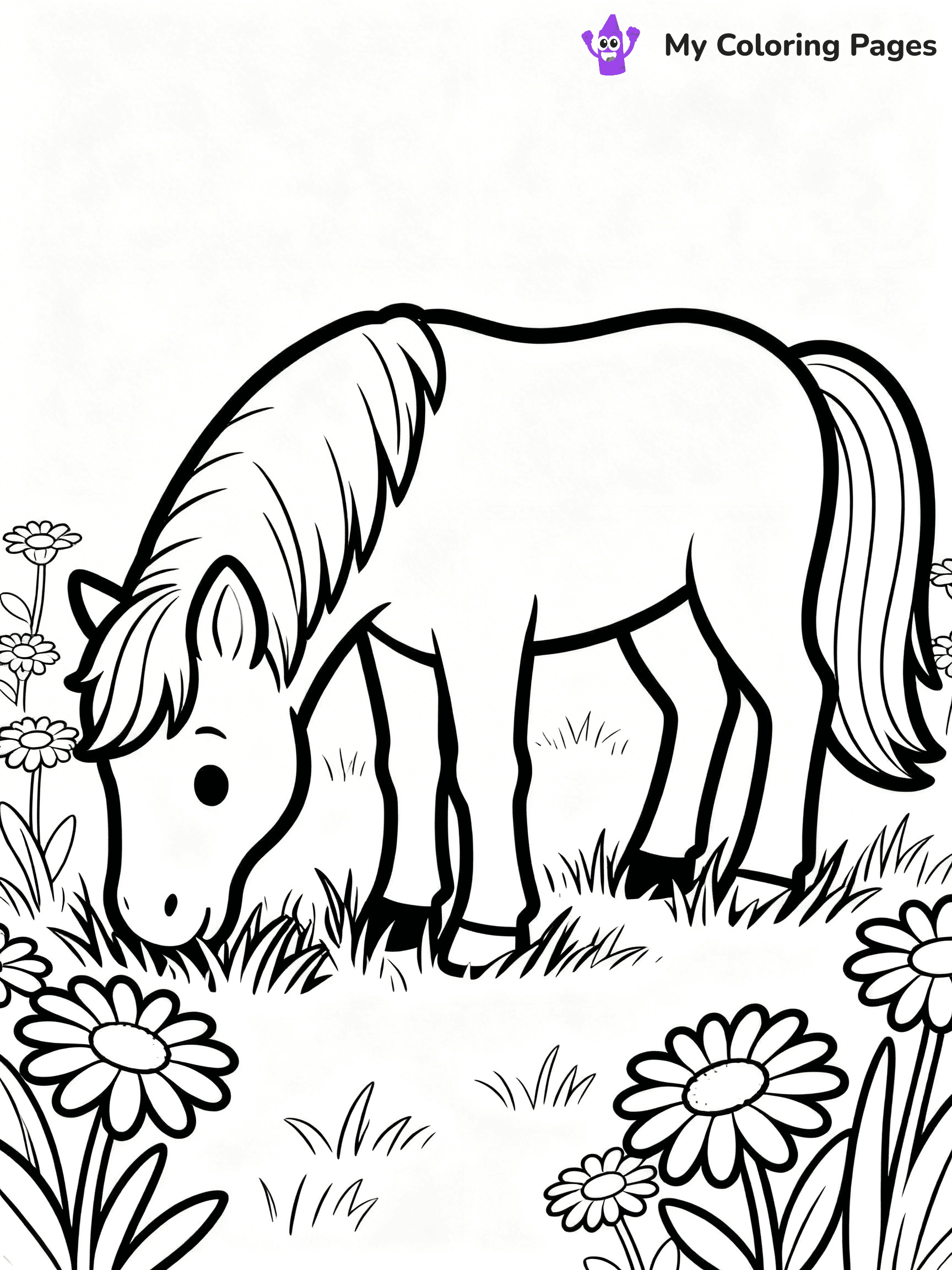 Cute Baby Horse Coloring Pages - 41
