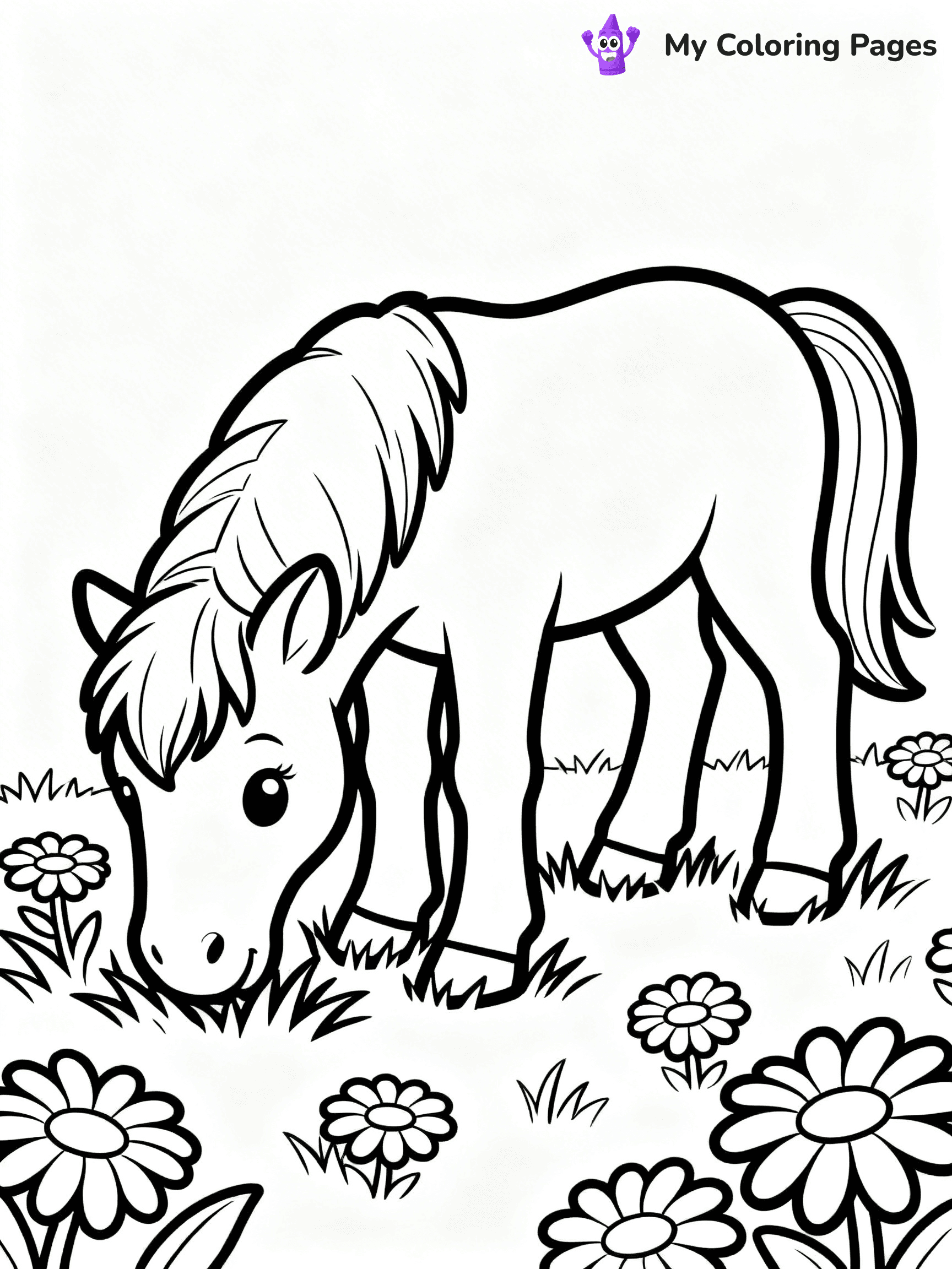 Cute Baby Horse Coloring Pages - 36