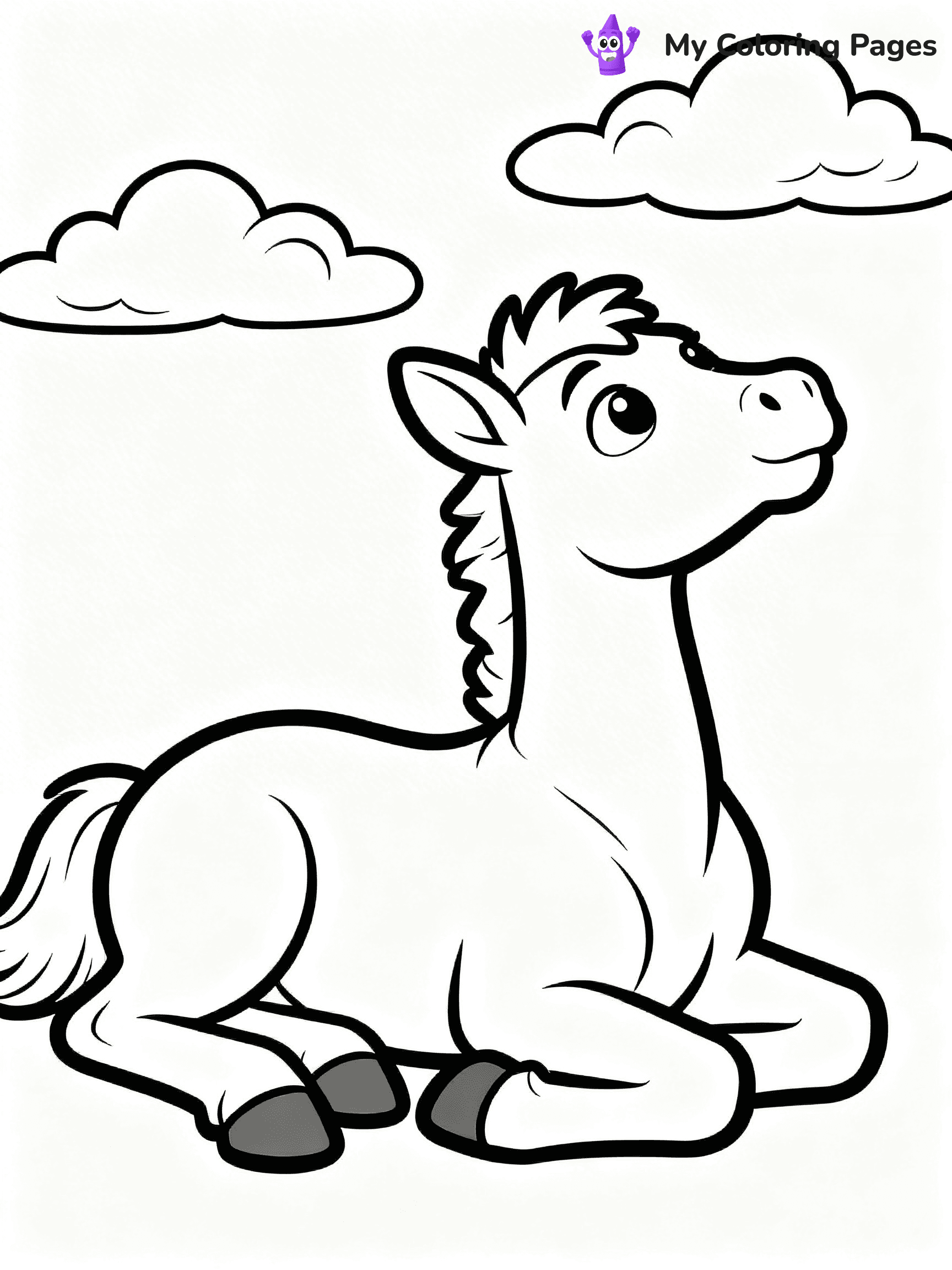 Cute Baby Horse Coloring Pages - 33