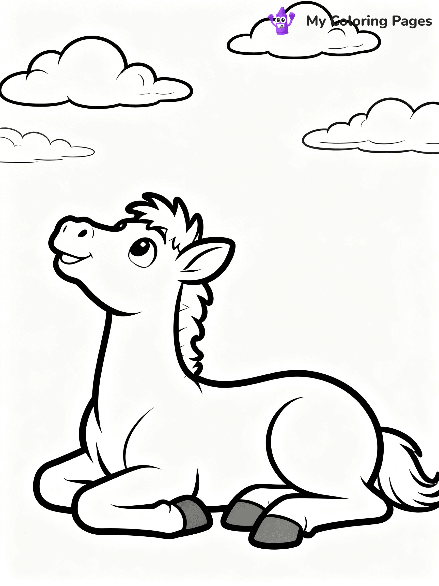 Cute Baby Horse Coloring Pages - 32
