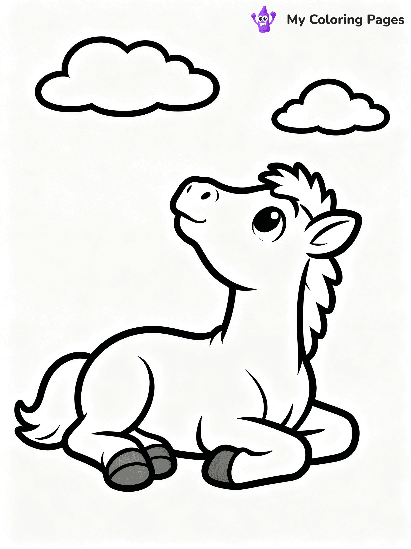 Cute Baby Horse Coloring Pages - 31