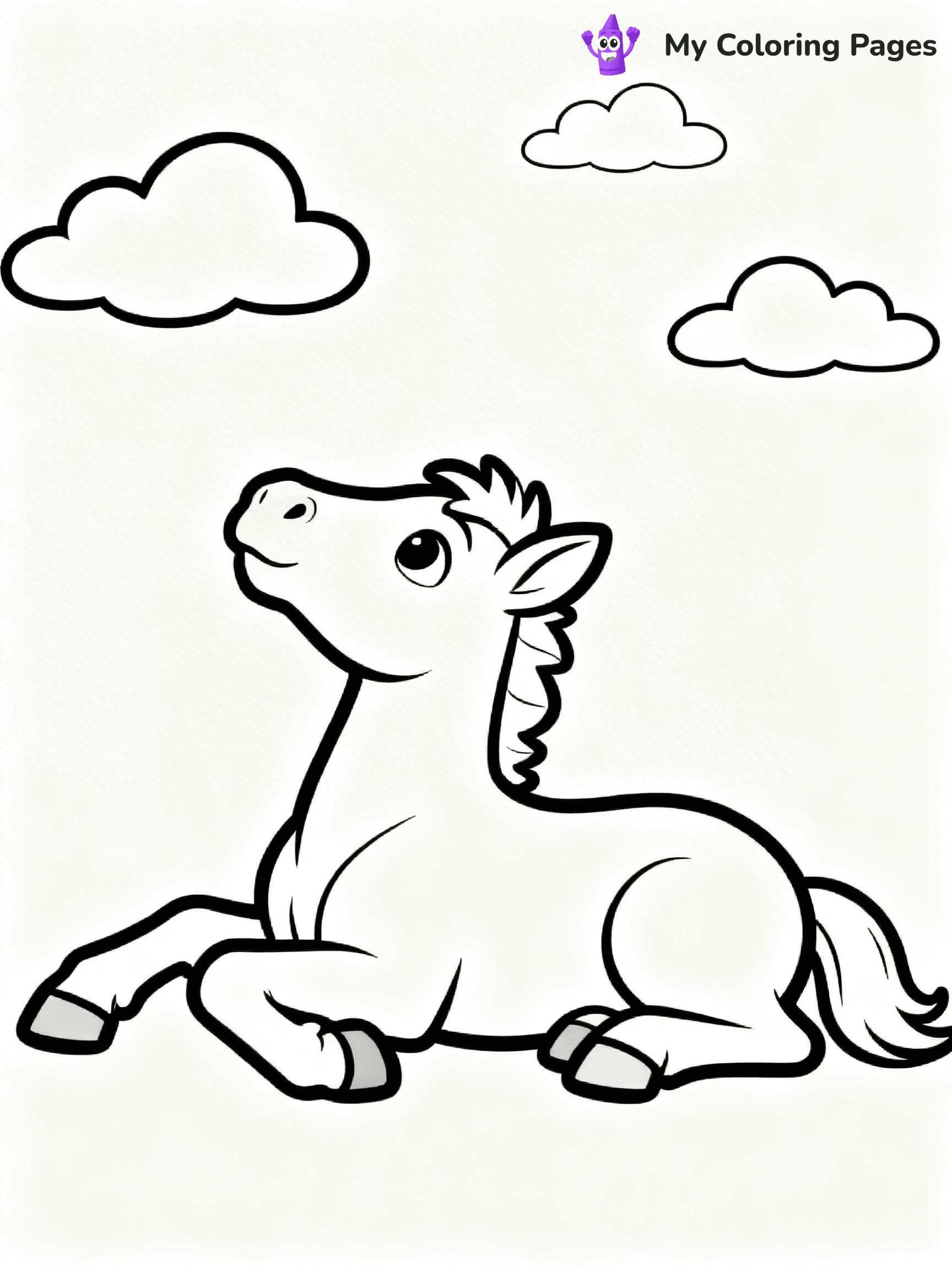 Cute Baby Horse Coloring Pages - 29