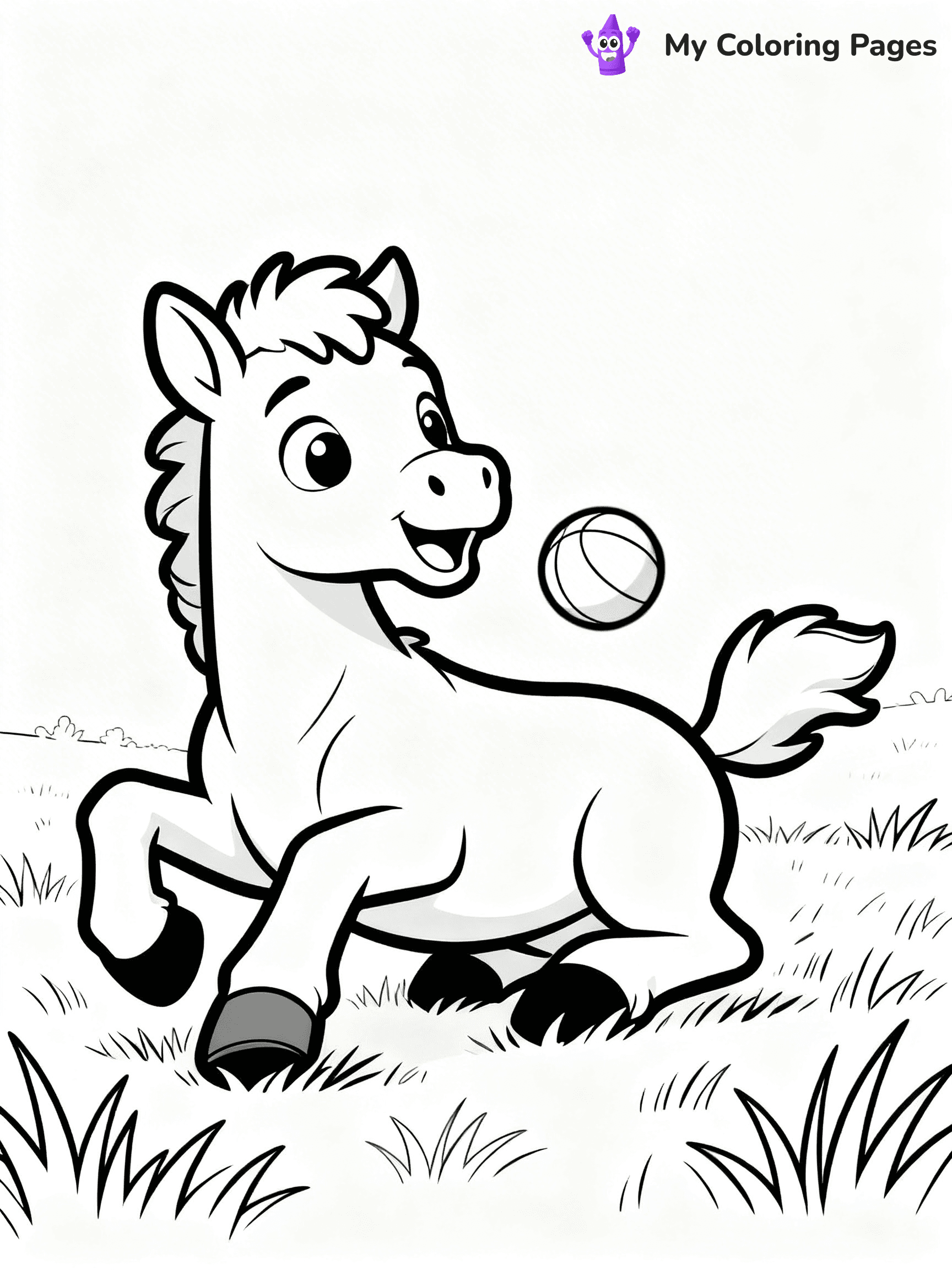 Cute Baby Horse Coloring Pages - 28