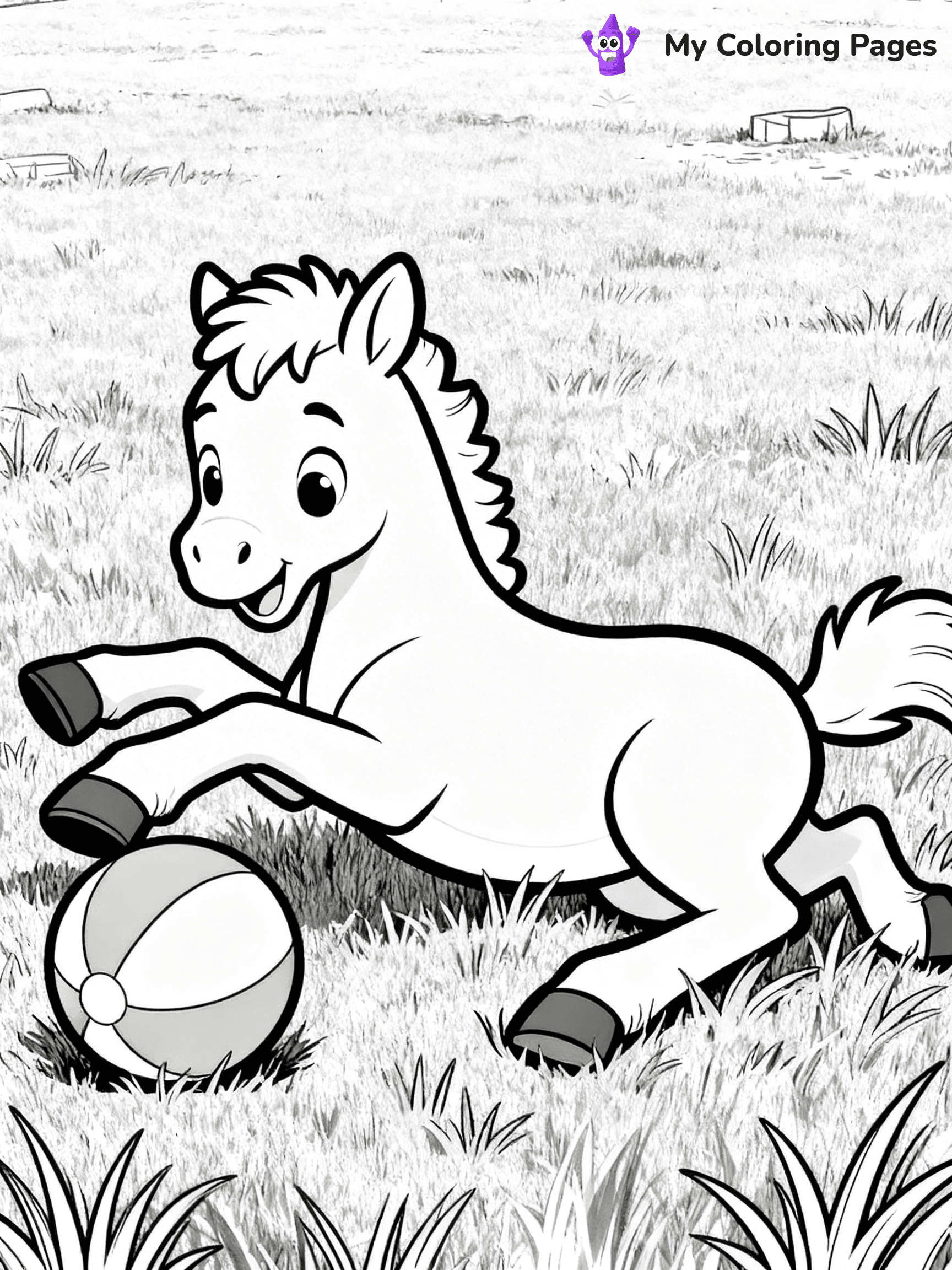 Cute Baby Horse Coloring Pages - 25