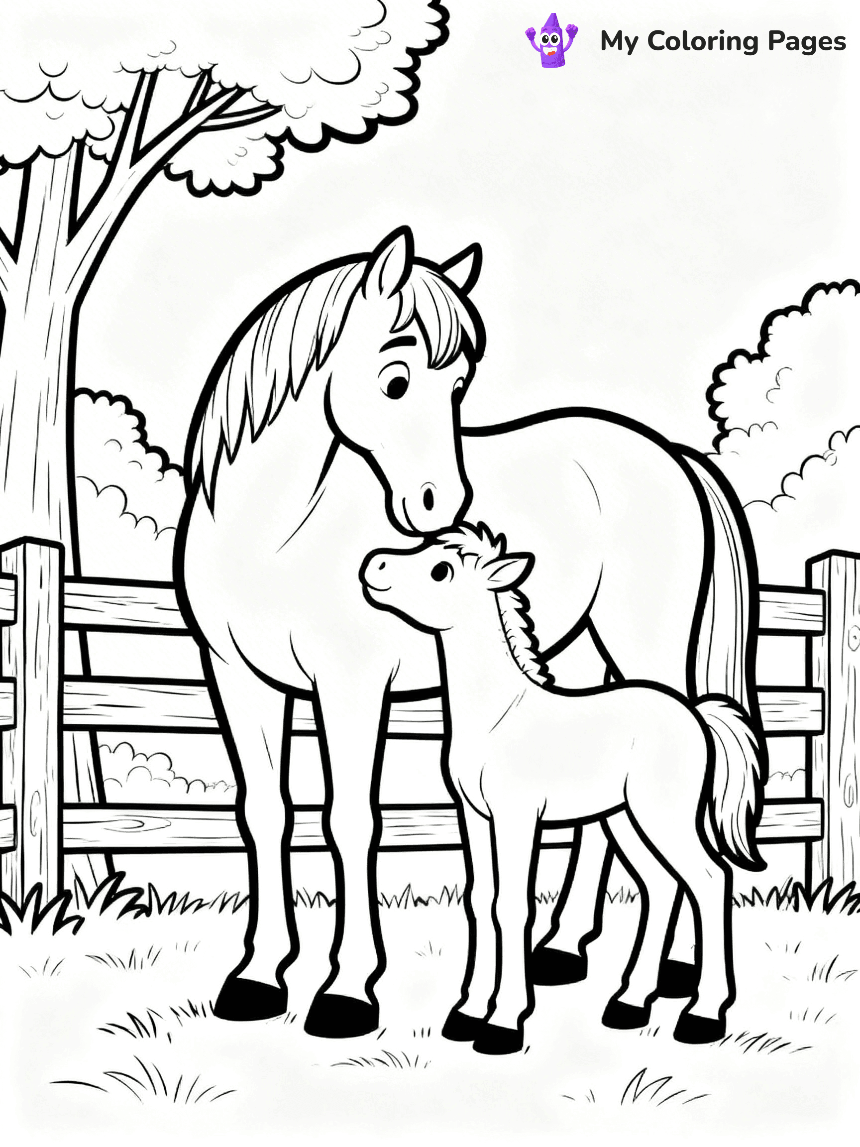 Cute Baby Horse Coloring Pages - 23