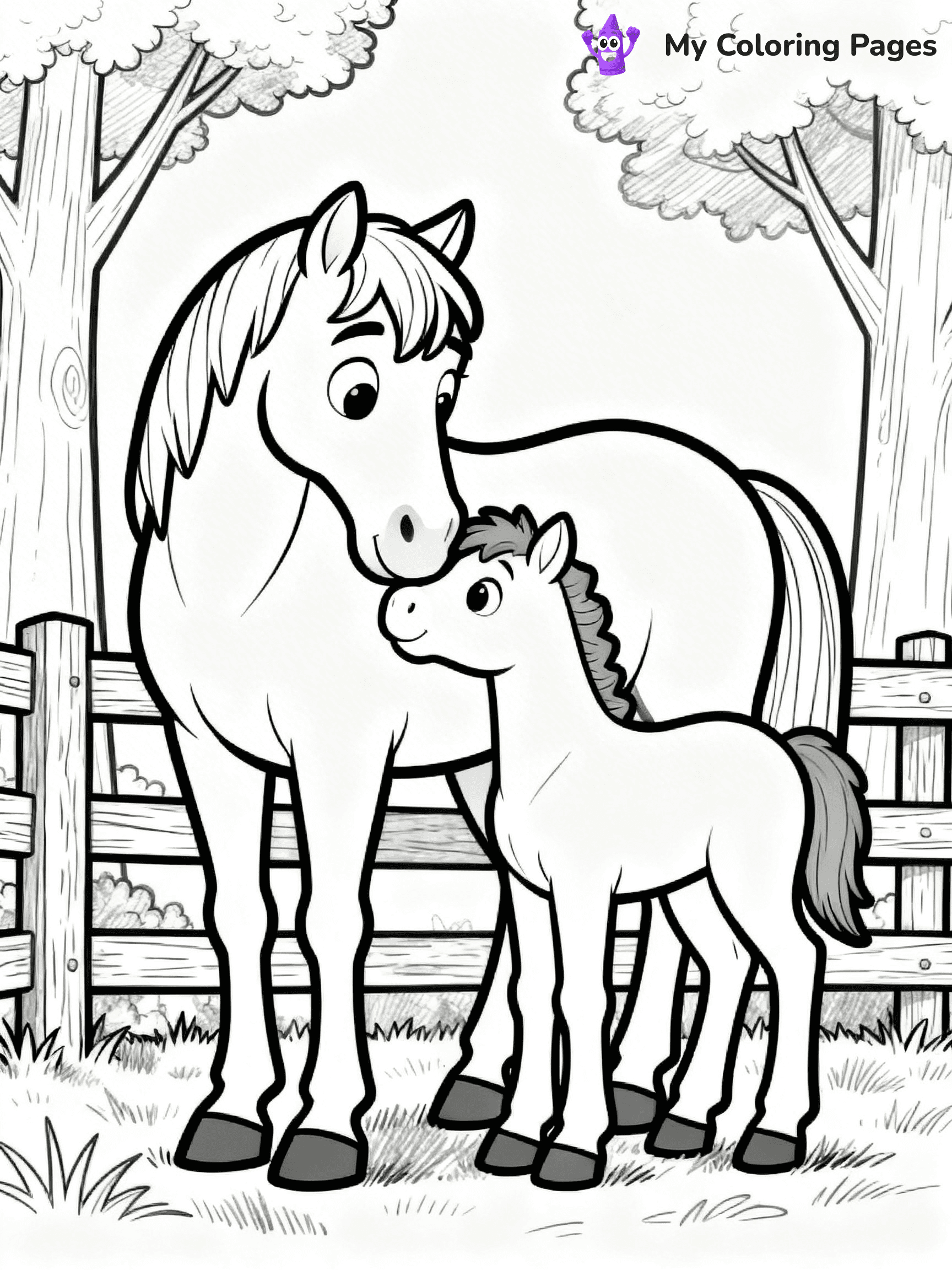 Cute Baby Horse Coloring Pages - 20