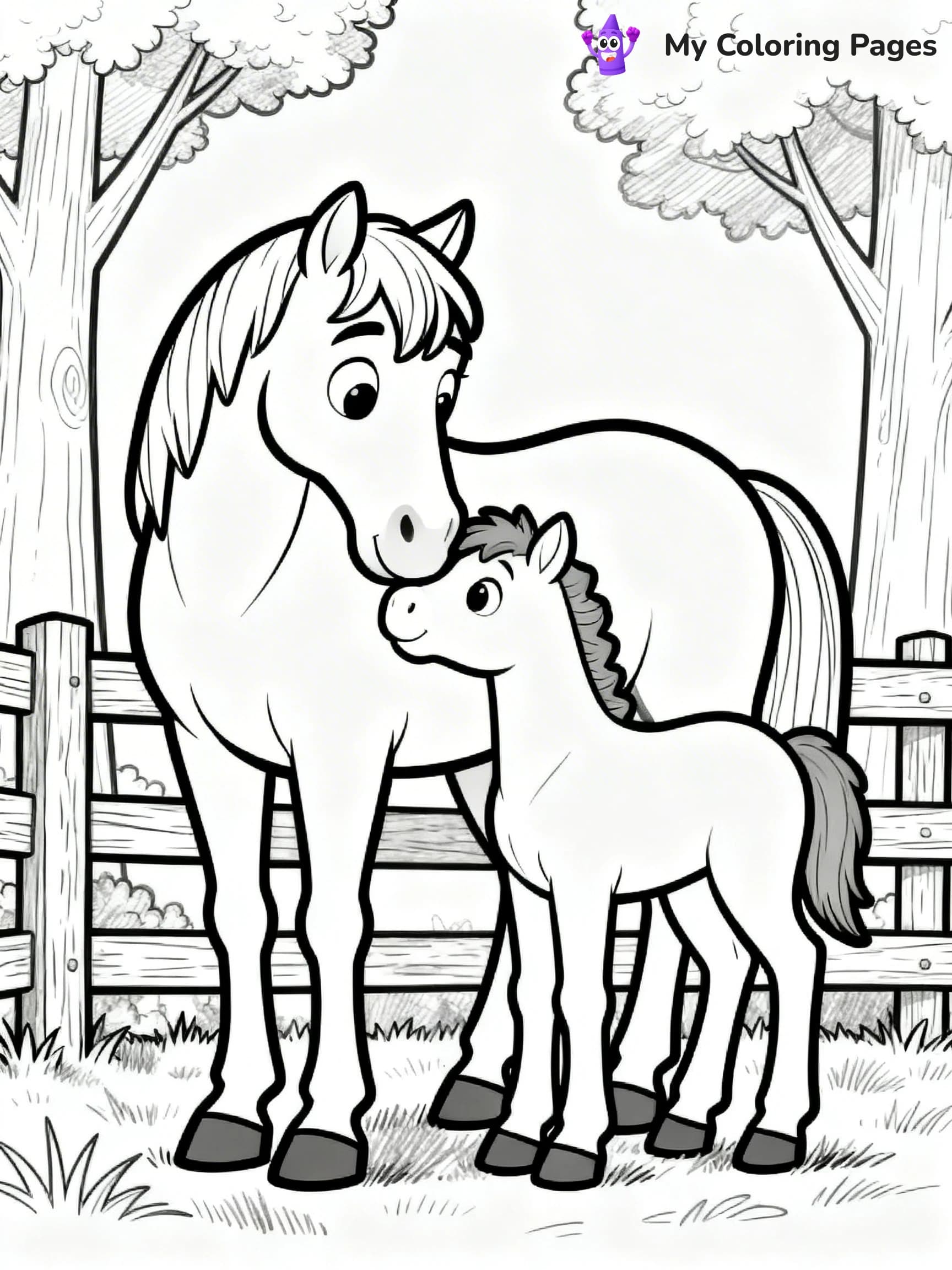Cute Baby Horse Coloring Pages - 20