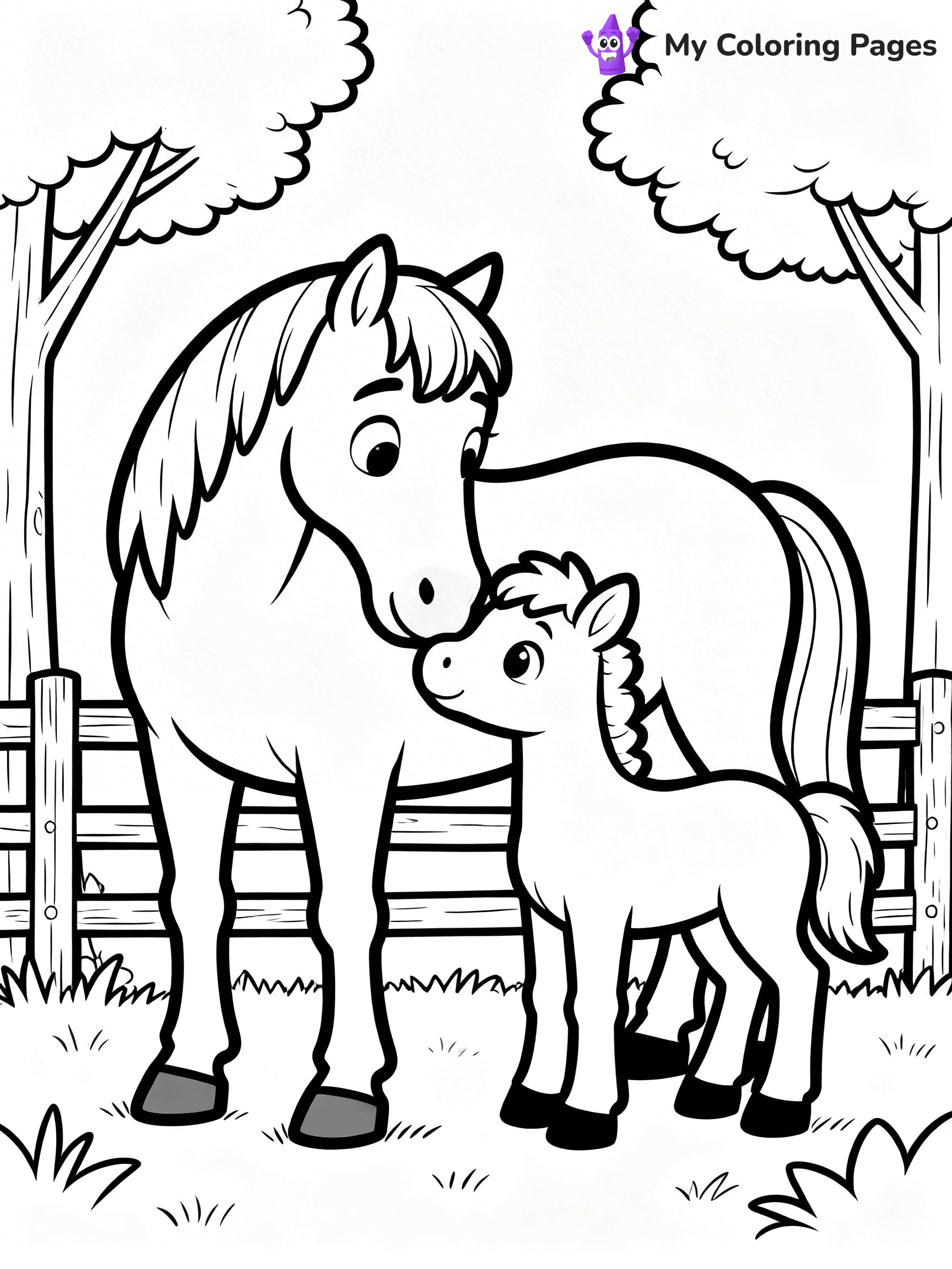 Cute Baby Horse Coloring Pages - 19