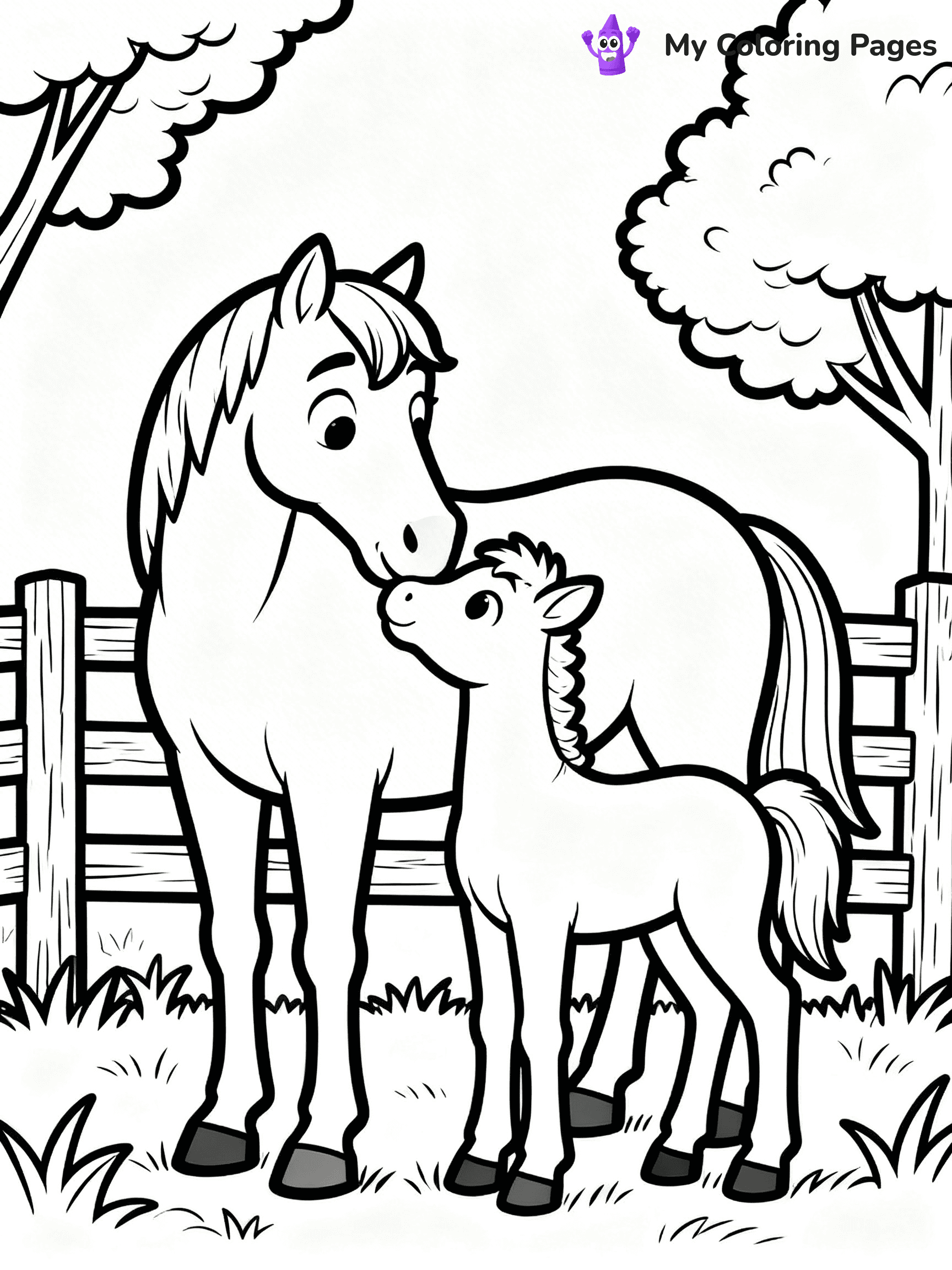 Cute Baby Horse Coloring Pages - 18