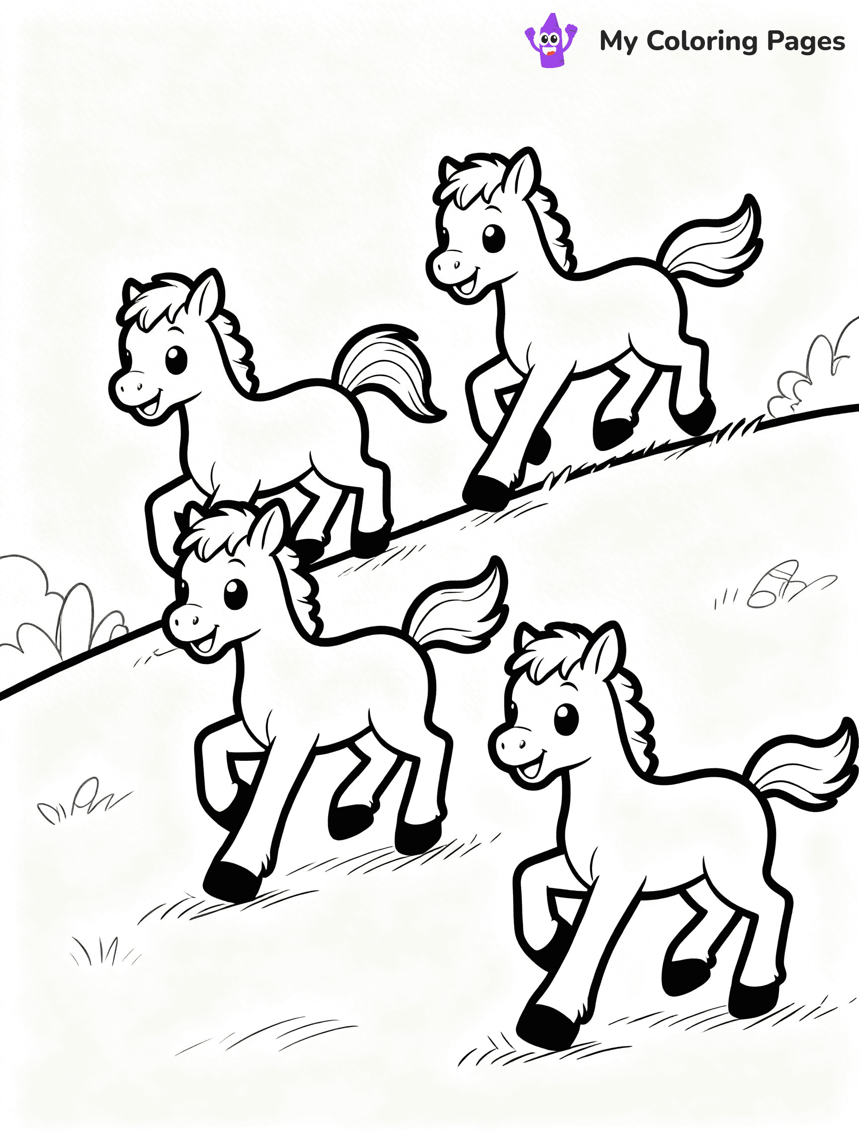 Cute Baby Horse Coloring Pages - 17