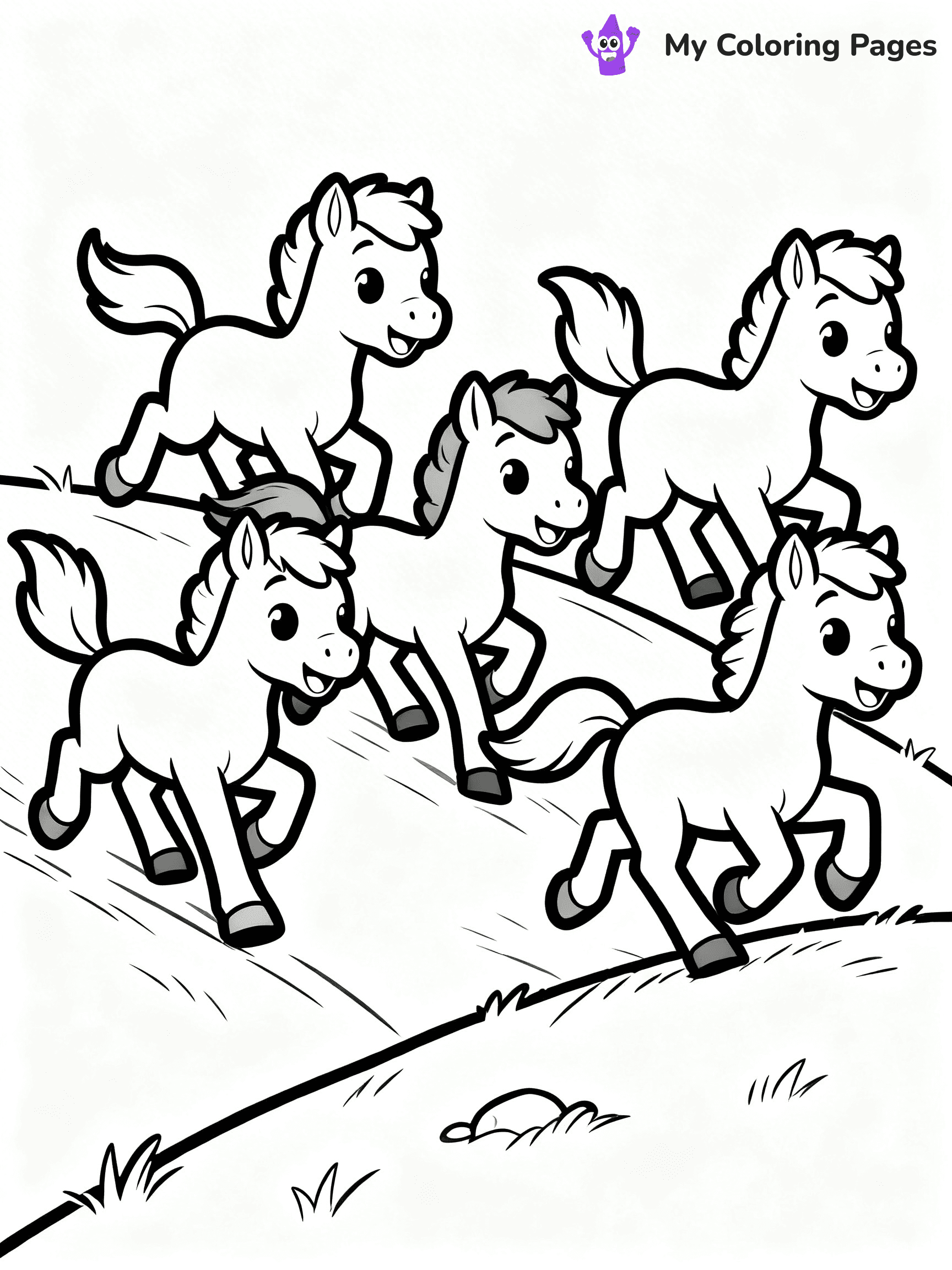 Cute Baby Horse Coloring Pages - 16
