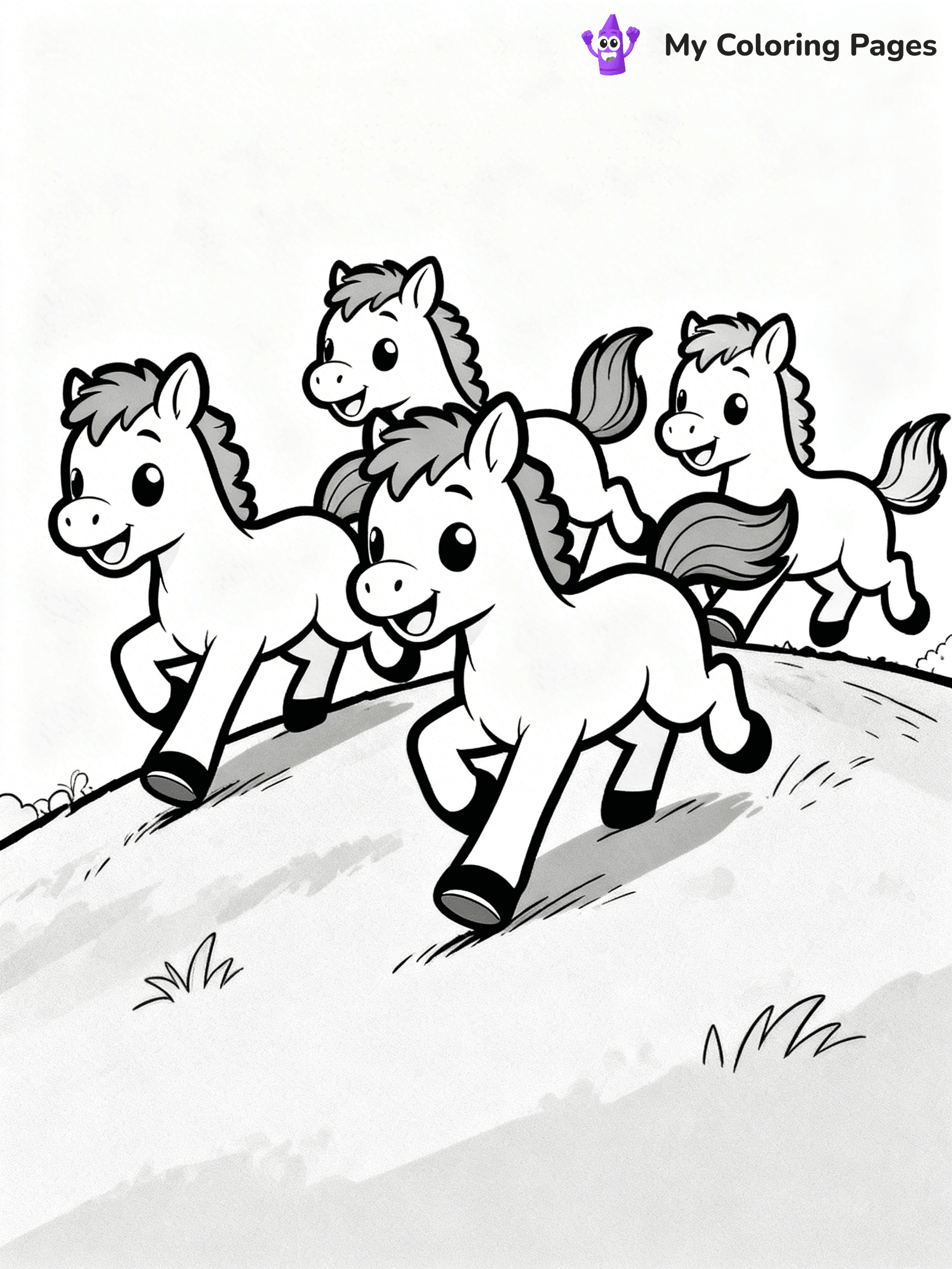 Cute Baby Horse Coloring Pages - 15
