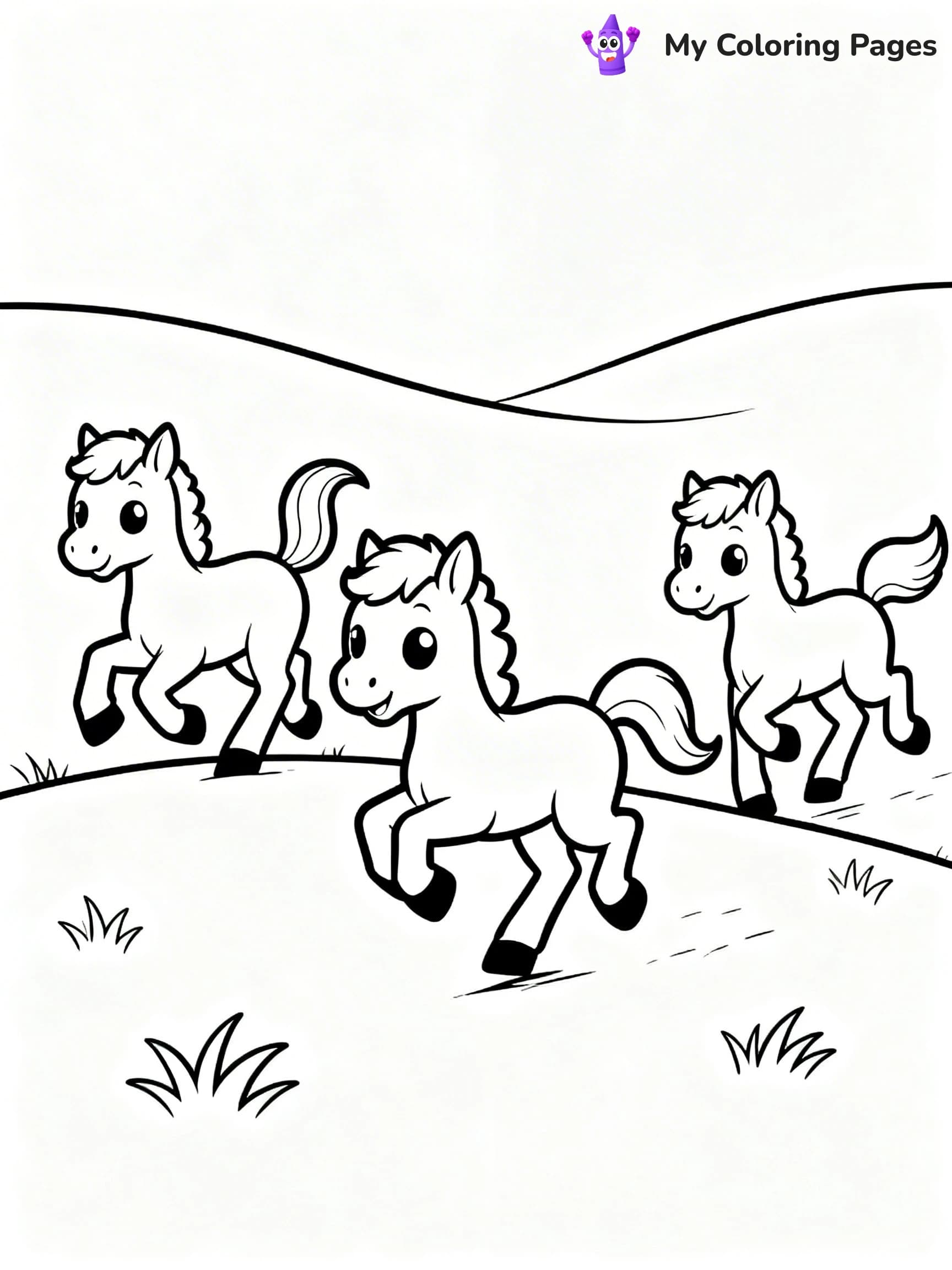 Cute Baby Horse Coloring Pages - 14