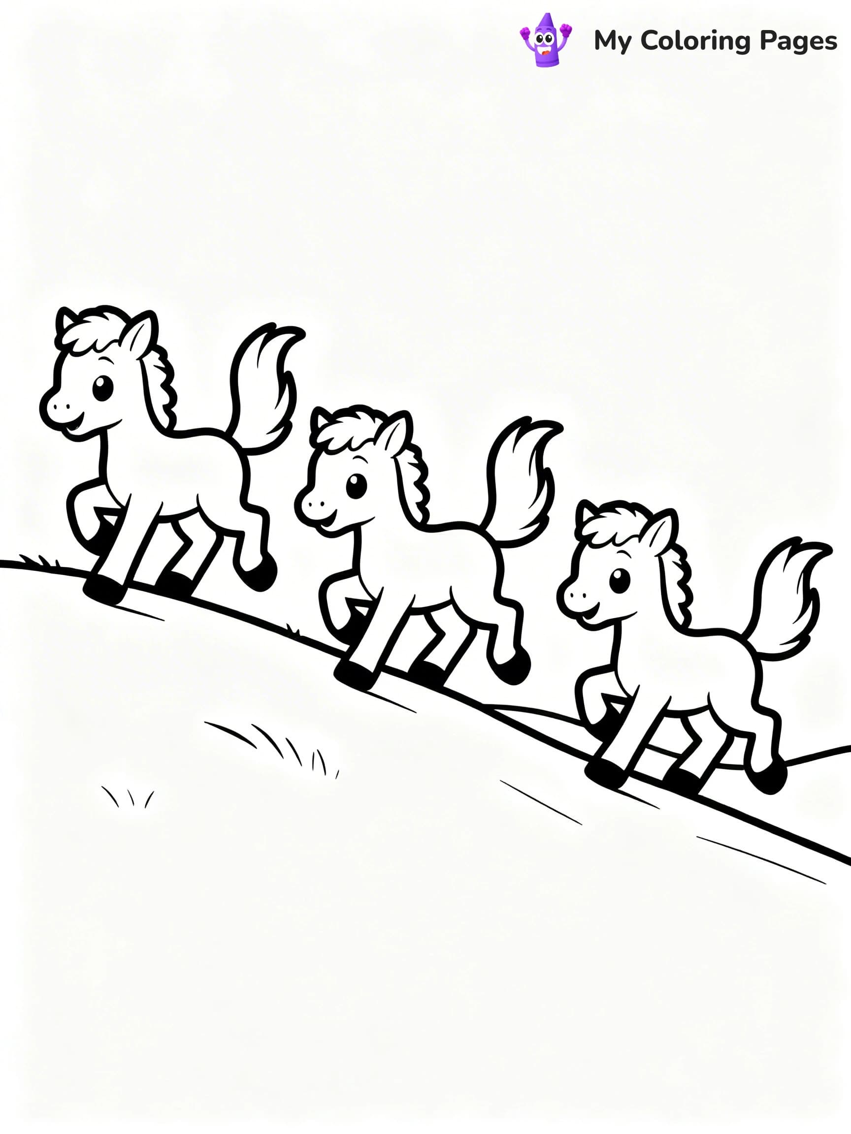 Cute Baby Horse Coloring Pages - 13