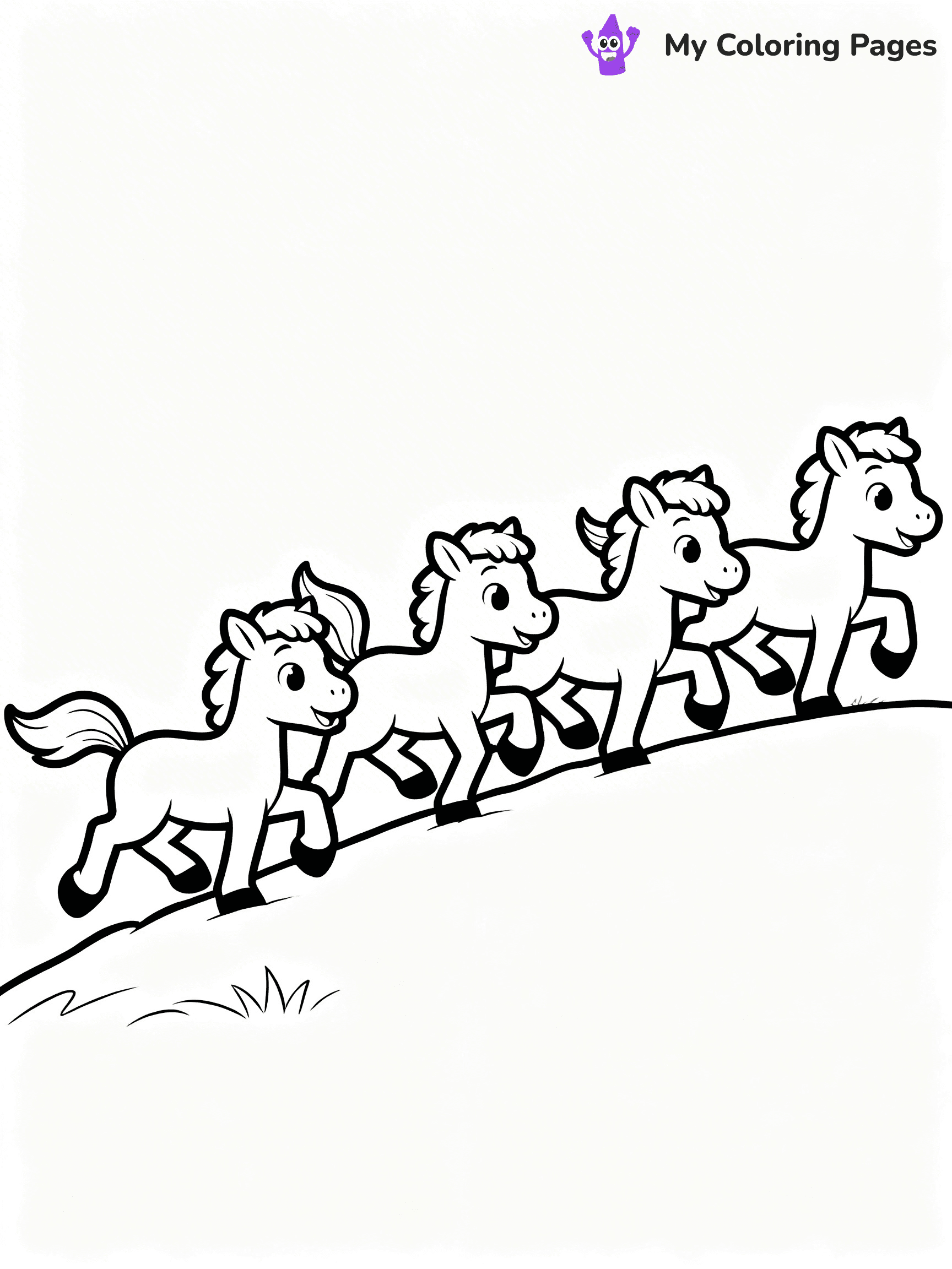 Cute Baby Horse Coloring Pages - 12