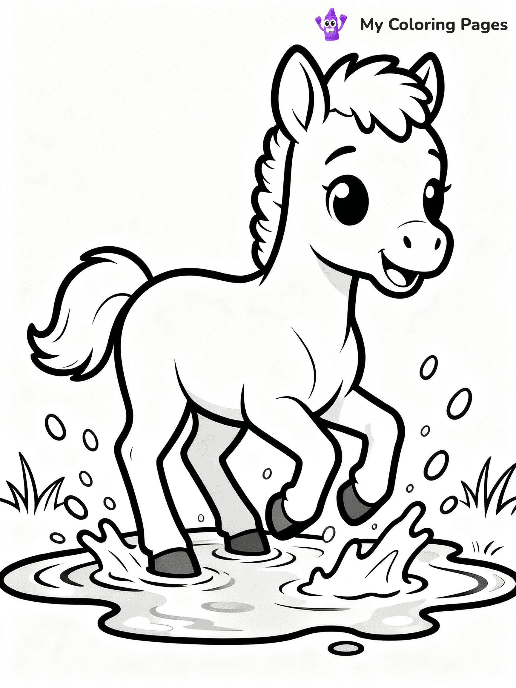 Cute Baby Horse Coloring Pages - 11