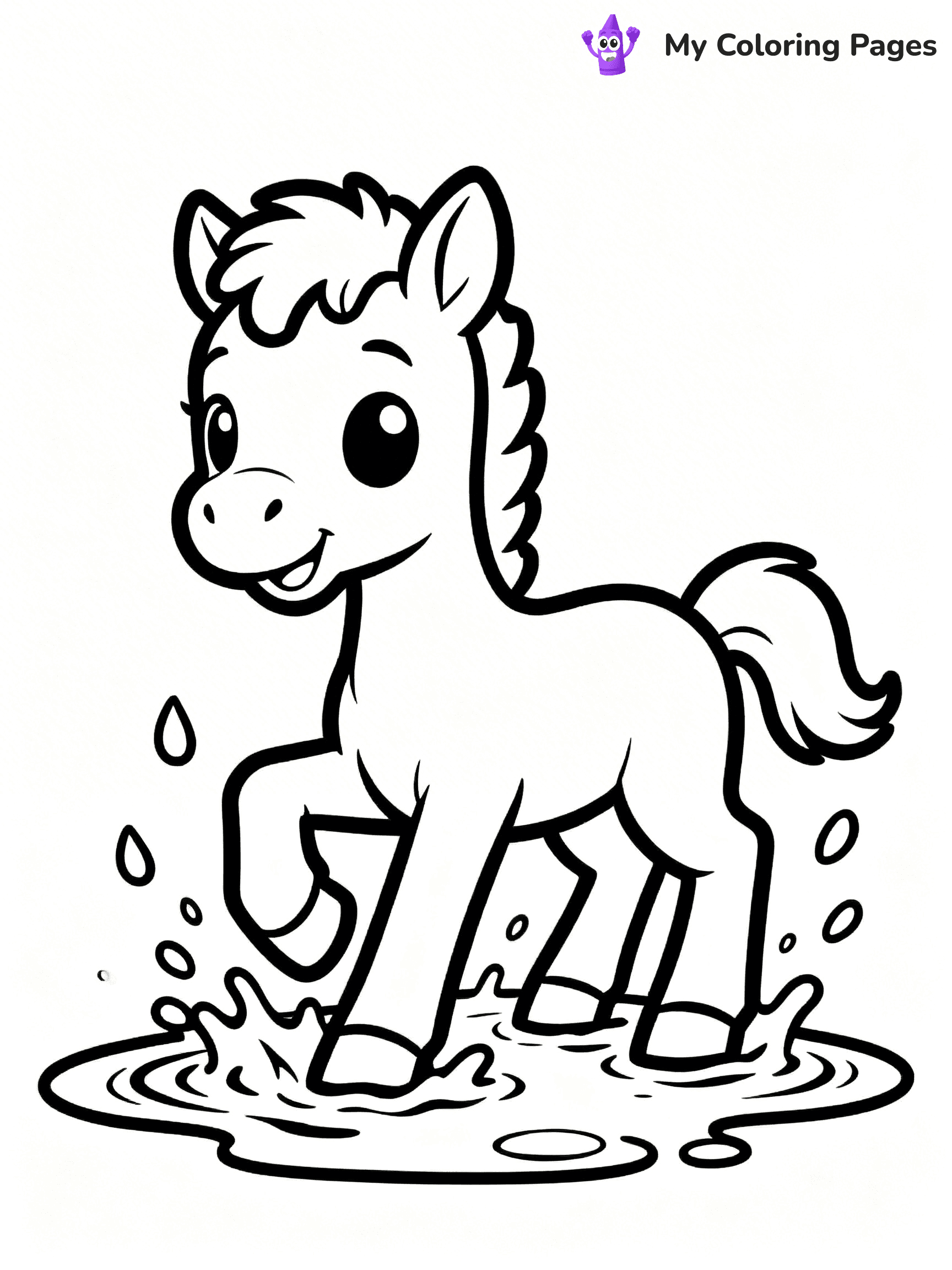 Cute Baby Horse Coloring Pages - 6